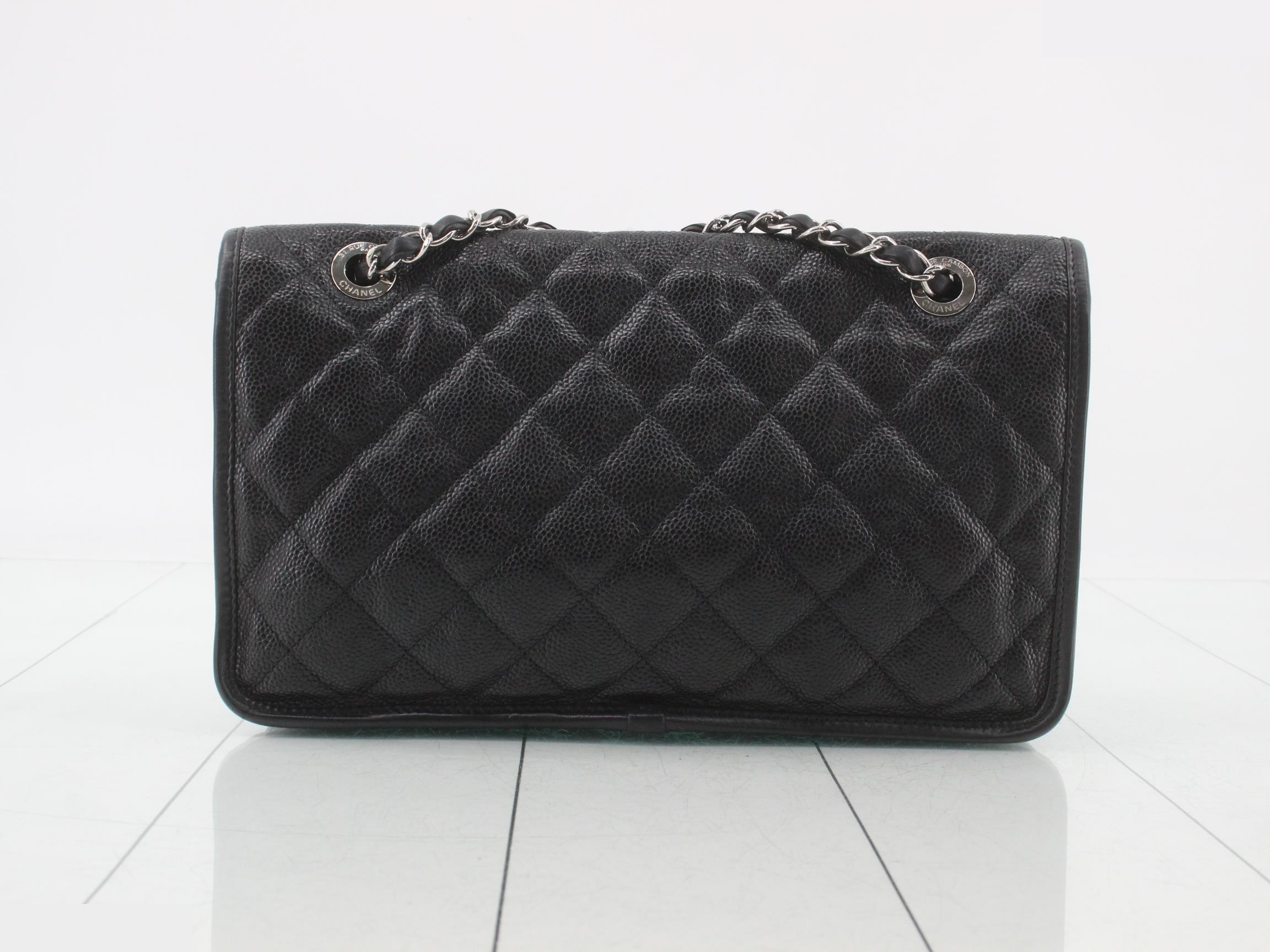 Caviar Skin Double Pocket Matelassé Shoulder Bag — view 2