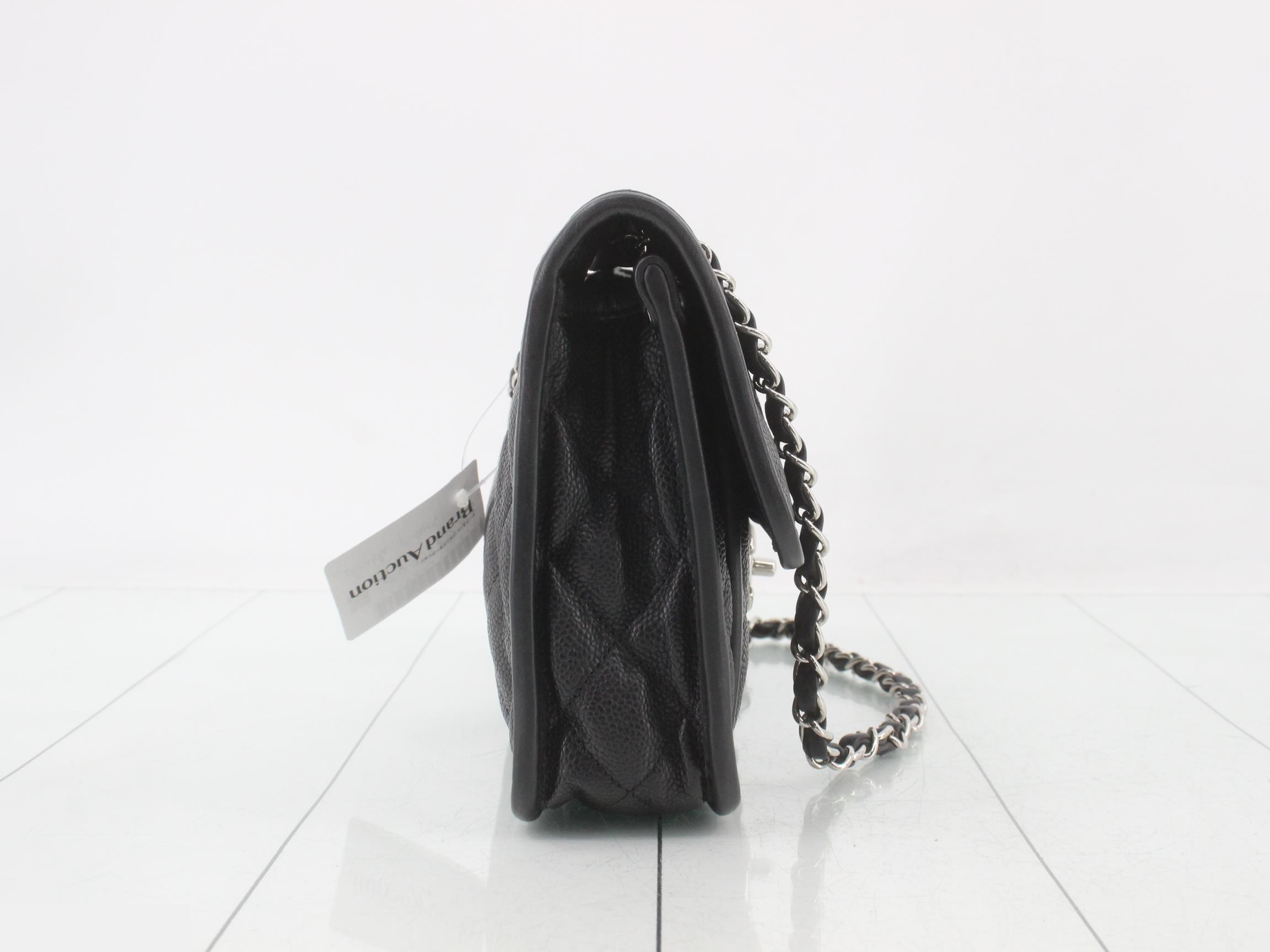 Caviar Skin Double Pocket Matelassé Shoulder Bag — view 4