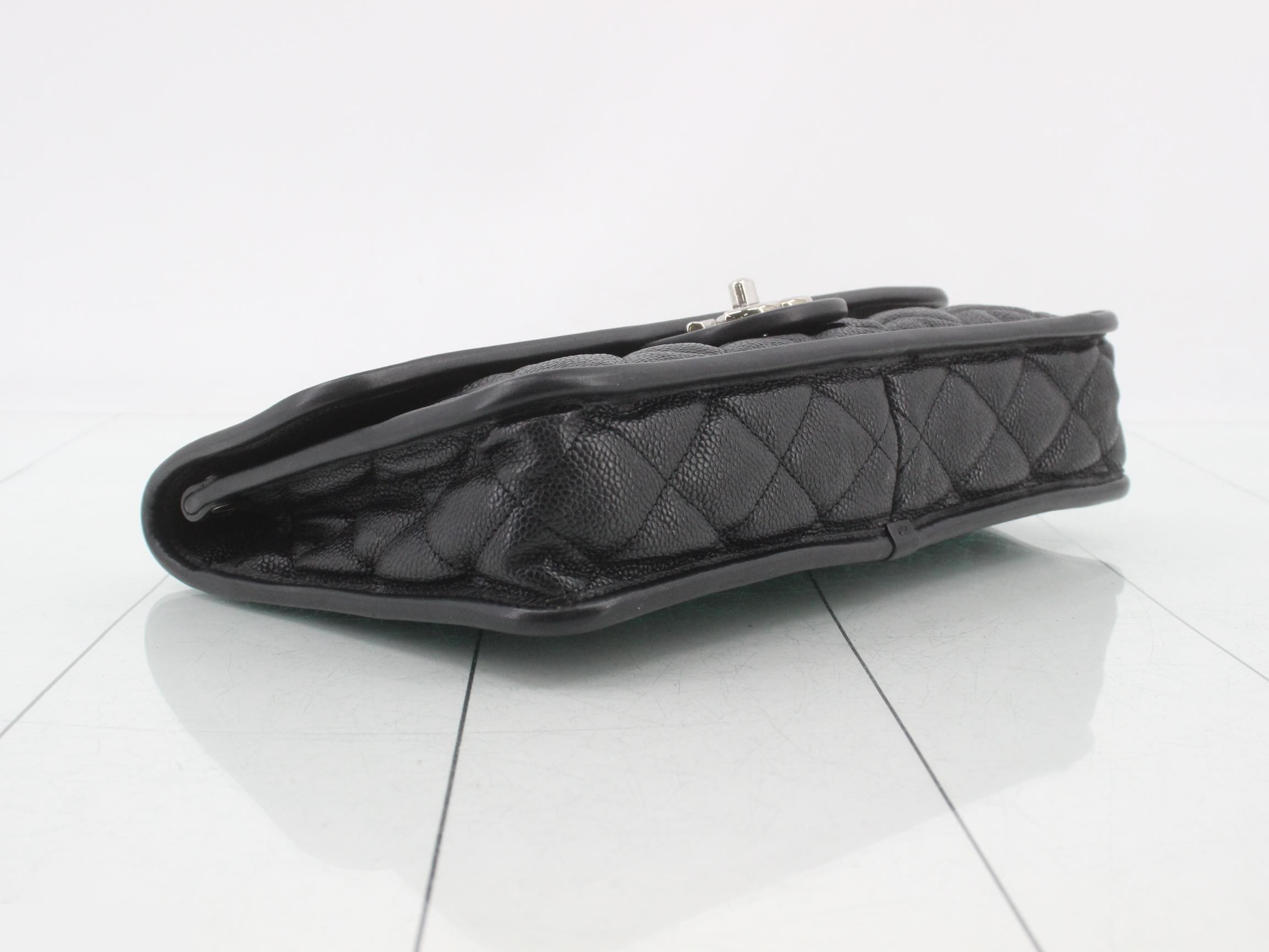 Caviar Skin Double Pocket Matelassé Shoulder Bag — view 5