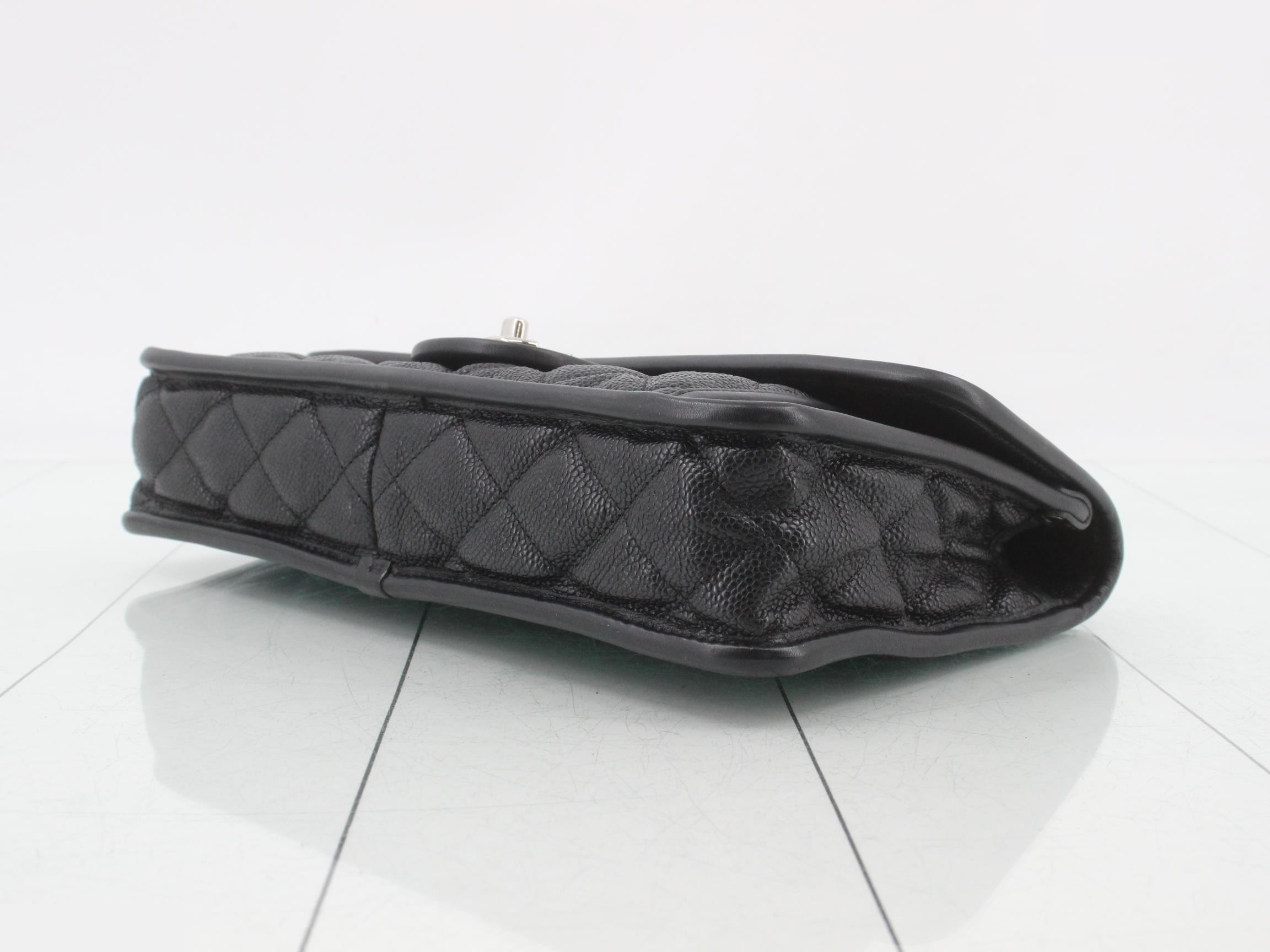 Caviar Skin Double Pocket Matelassé Shoulder Bag — view 6