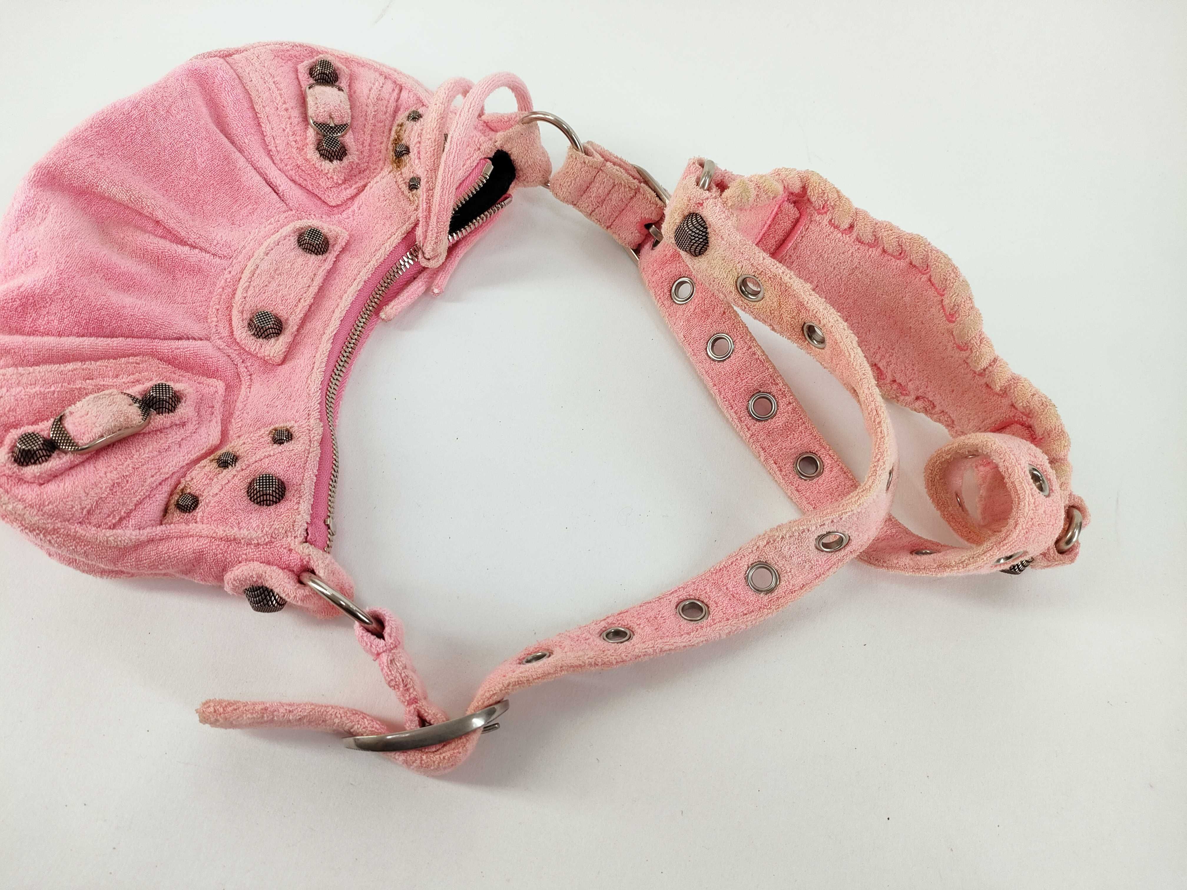 Le Cagoule Mini Pink Terry Cloth Shoulder Bag 671309.5812.O.002123 — view 3