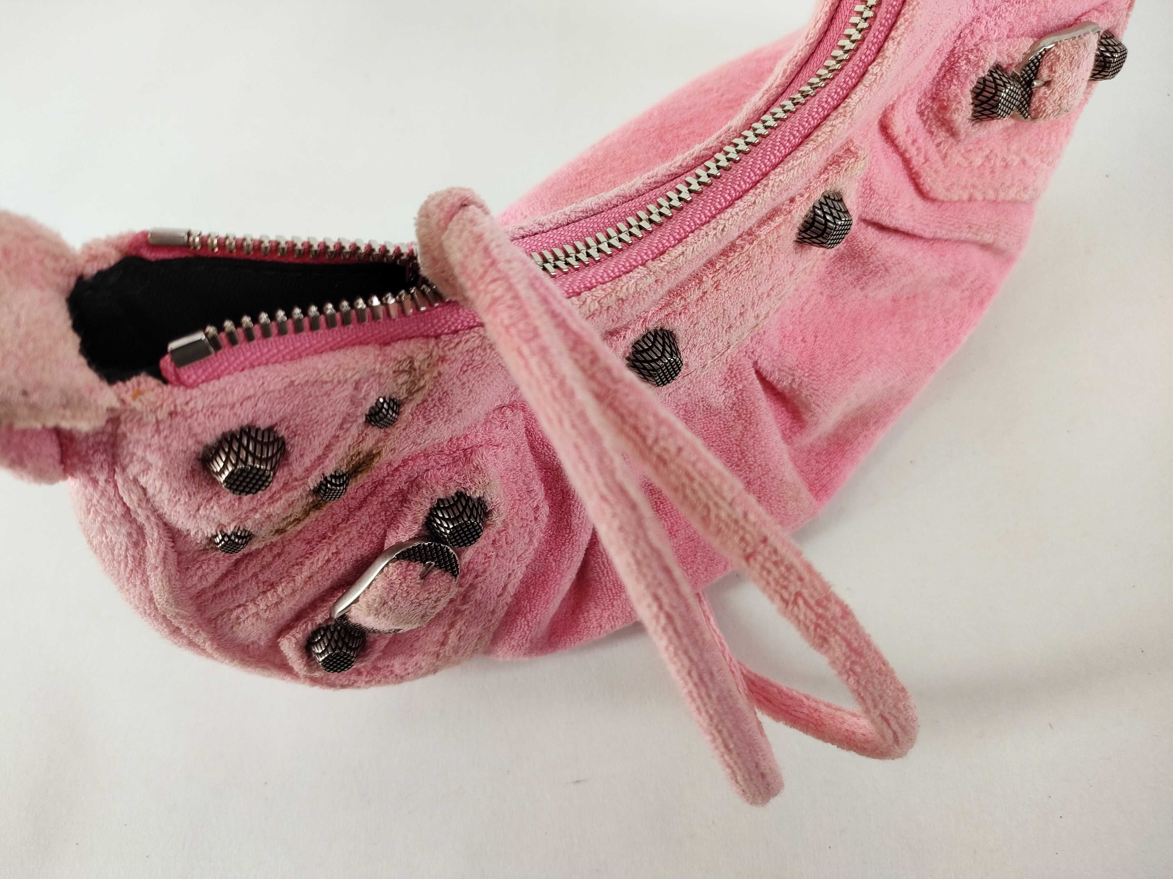Le Cagoule Mini Pink Terry Cloth Shoulder Bag 671309.5812.O.002123 — view 8