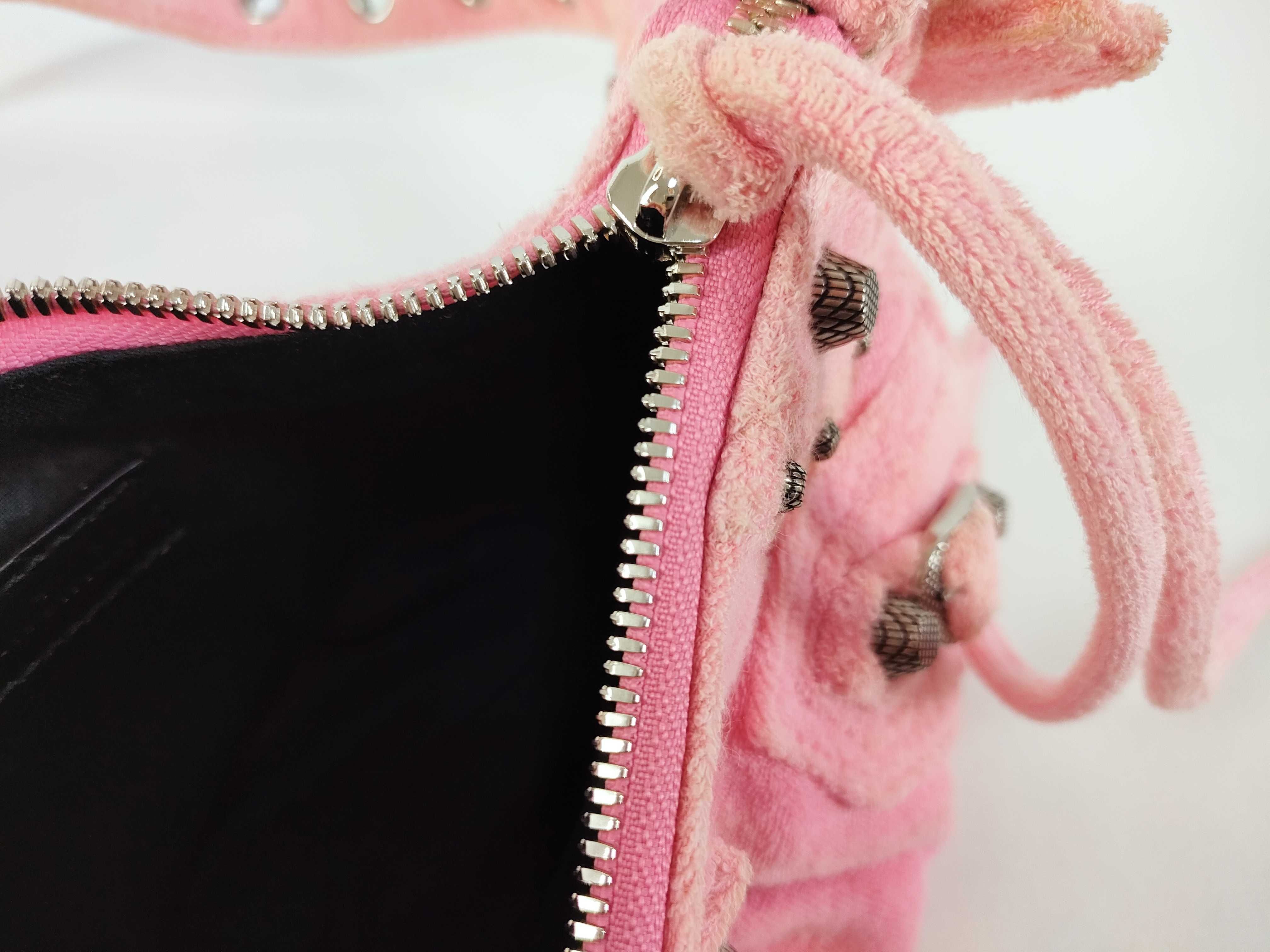 Le Cagoule Mini Pink Terry Cloth Shoulder Bag 671309.5812.O.002123 — view 9
