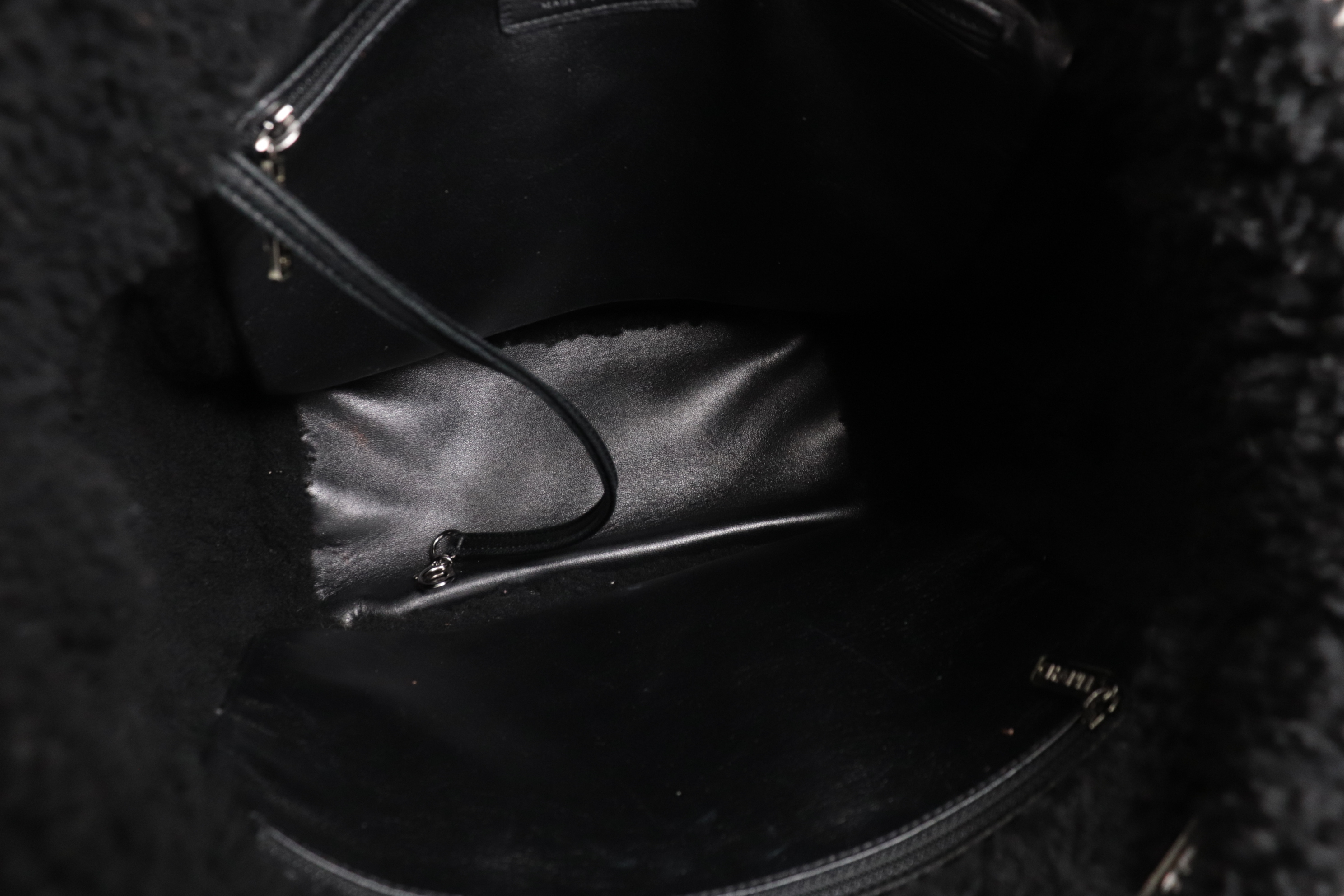 Mouton Matelassé Chain Tote Bag with Silver Hardware, Serial Number 27 Series. — view 8