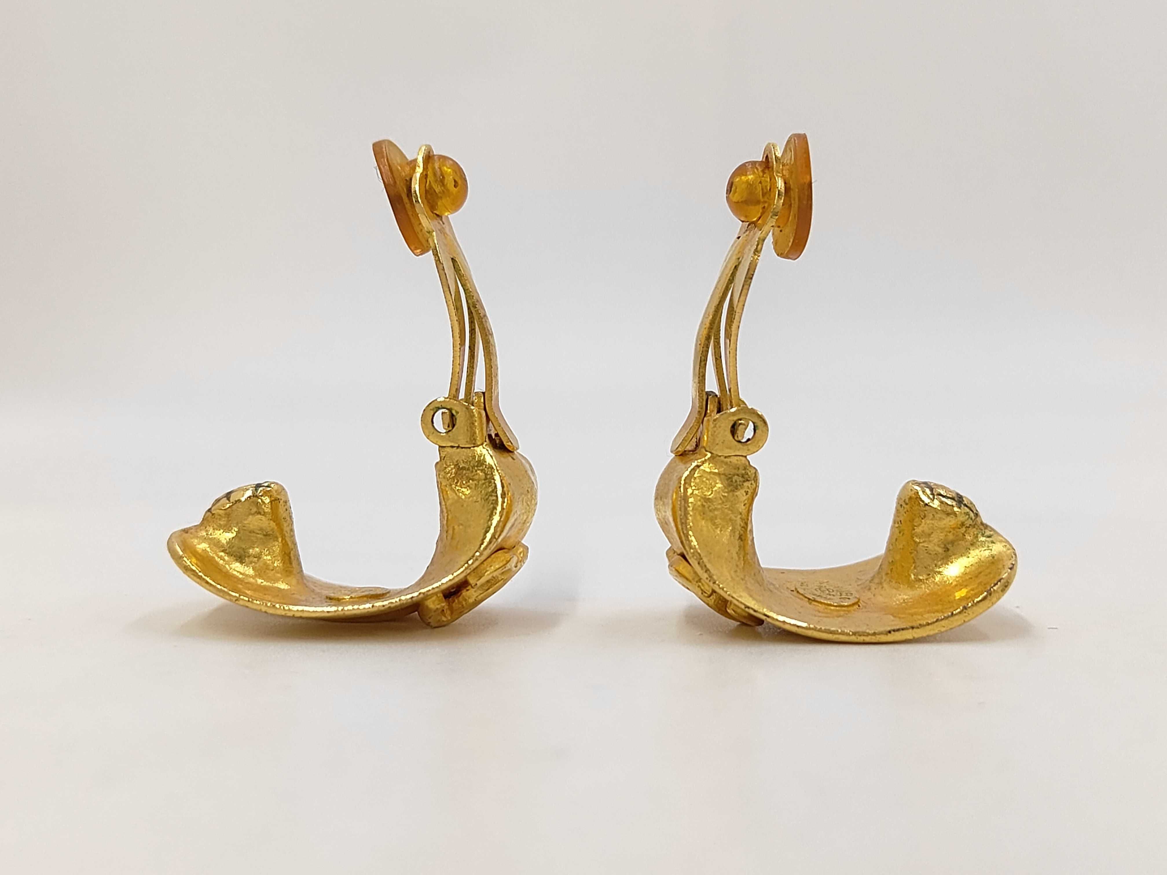 Coco Half Hoop Gold Yg Earrings — view 3