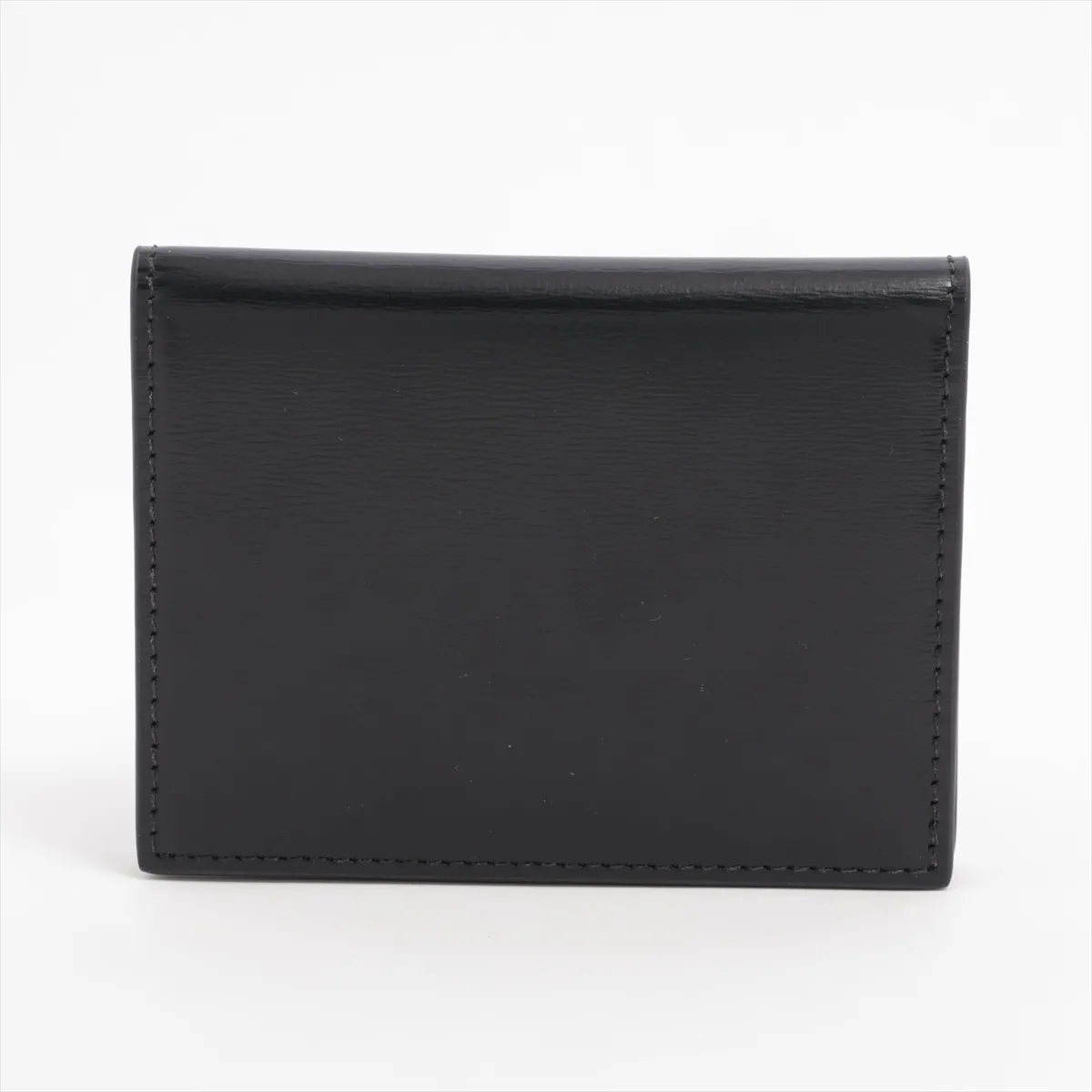 Triomphe Leather Card Case, Black — view 2