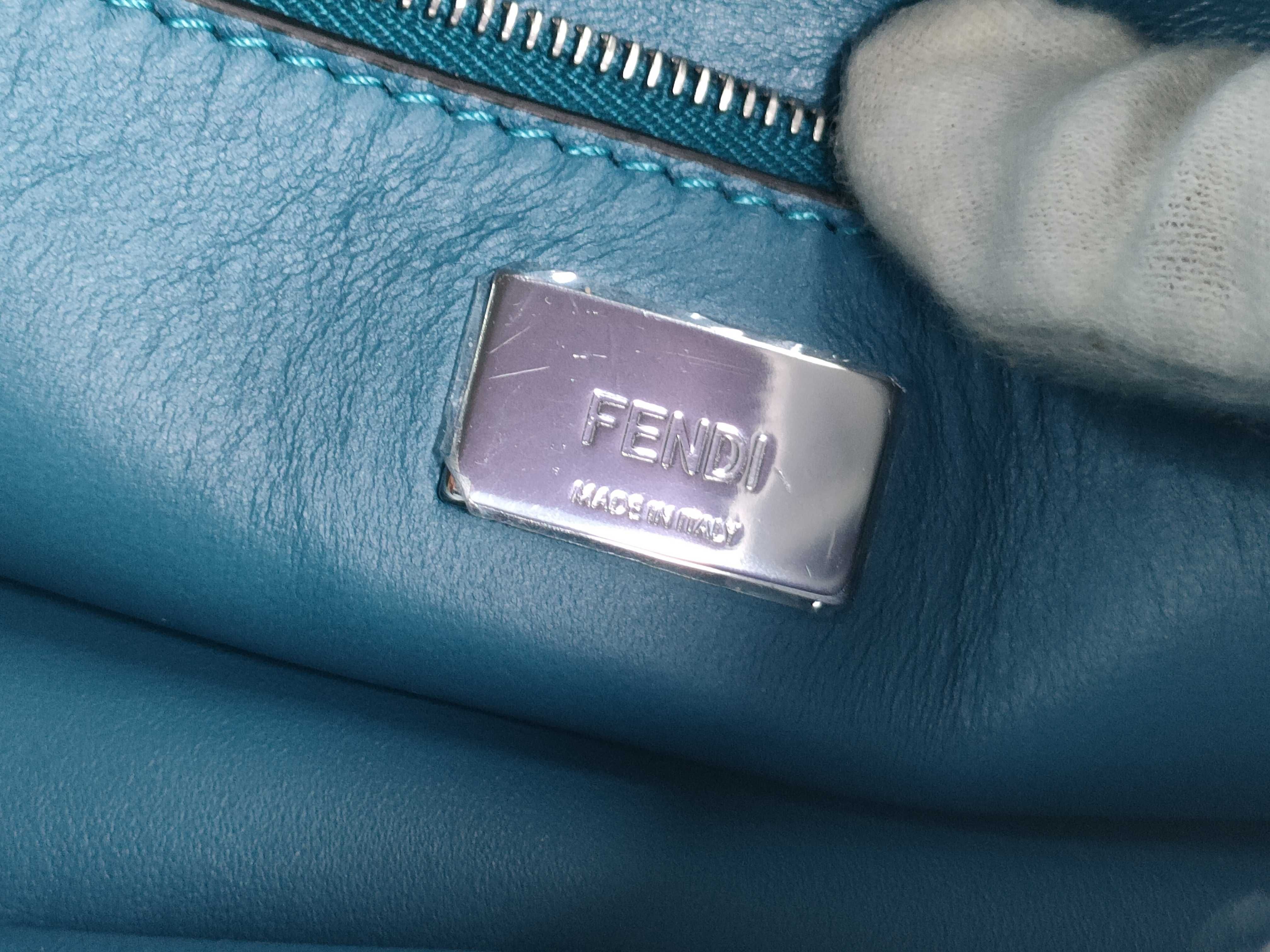 Fur x Beads x Leather 2-Way Shoulder Bag, Blue, 8BR796 (Shoulder Bag) — view 13
