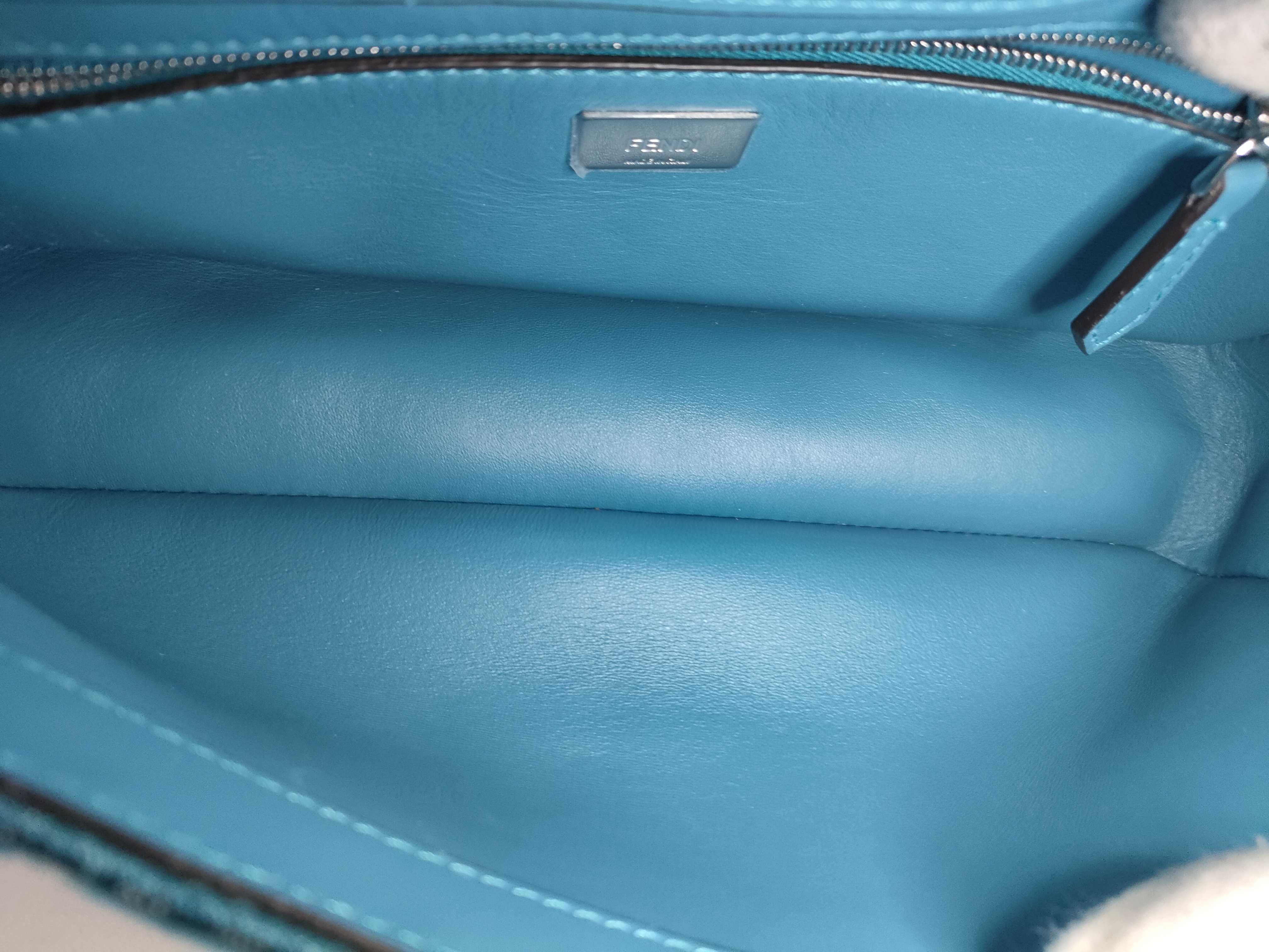 Fur x Beads x Leather 2-Way Shoulder Bag, Blue, 8BR796 (Shoulder Bag) — view 10