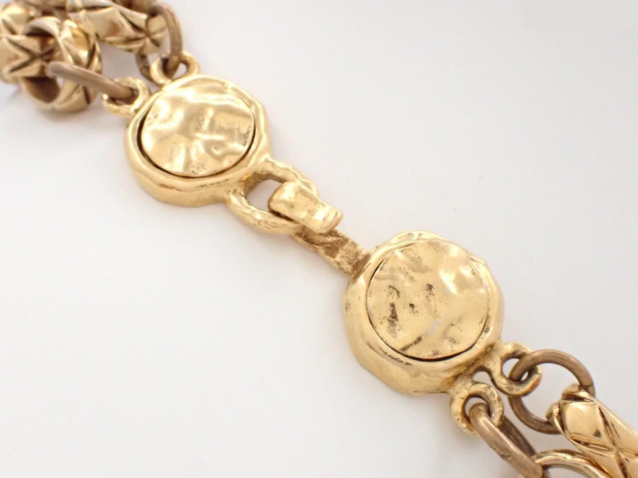 Coco Mark Rhinestone Matelassé Double Chain, Neck Circumference Approx. 44cm — view 2