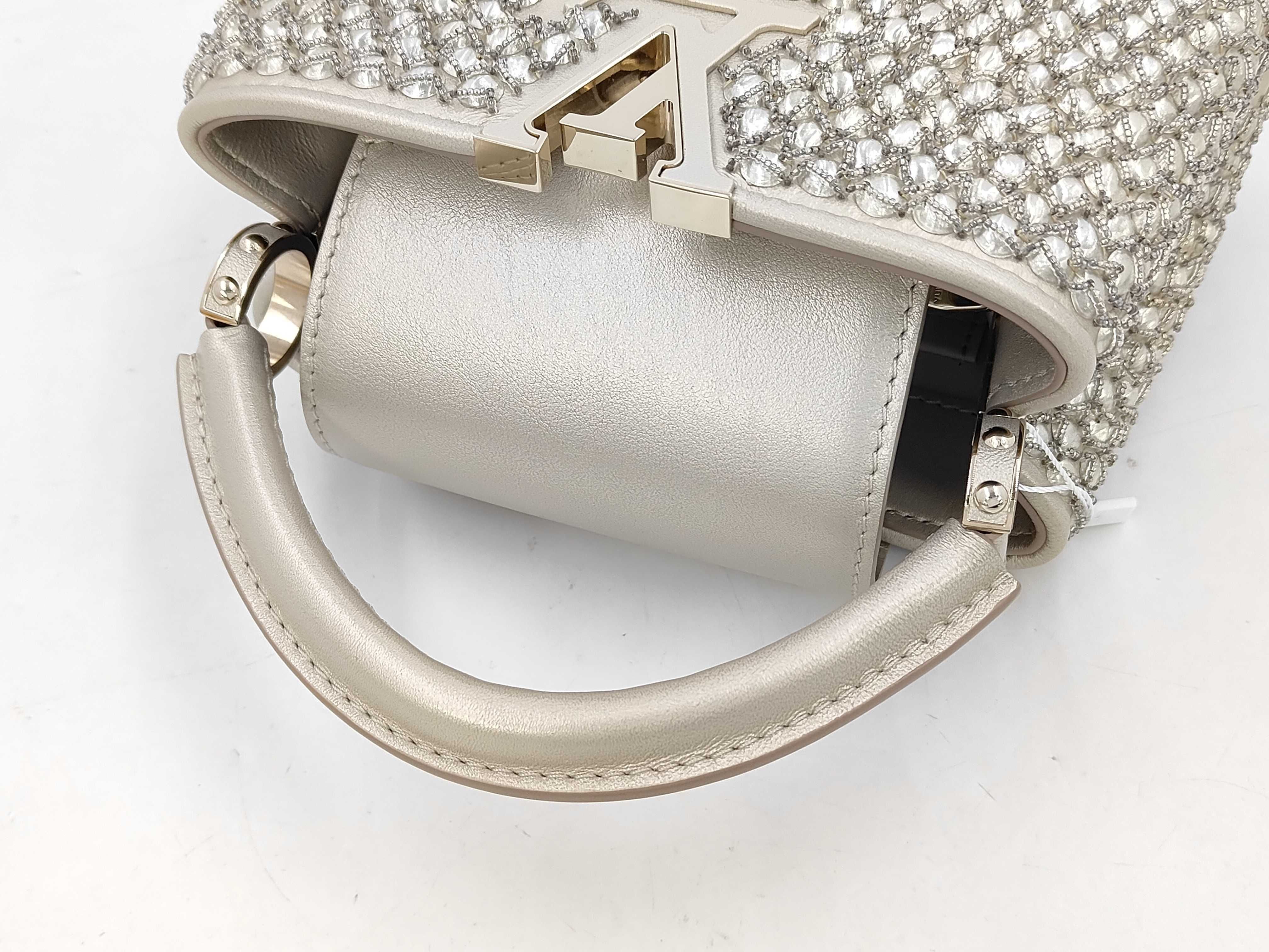LV Capucines Mini Calf Pearl Gold GP Shoulder Bag — view 3