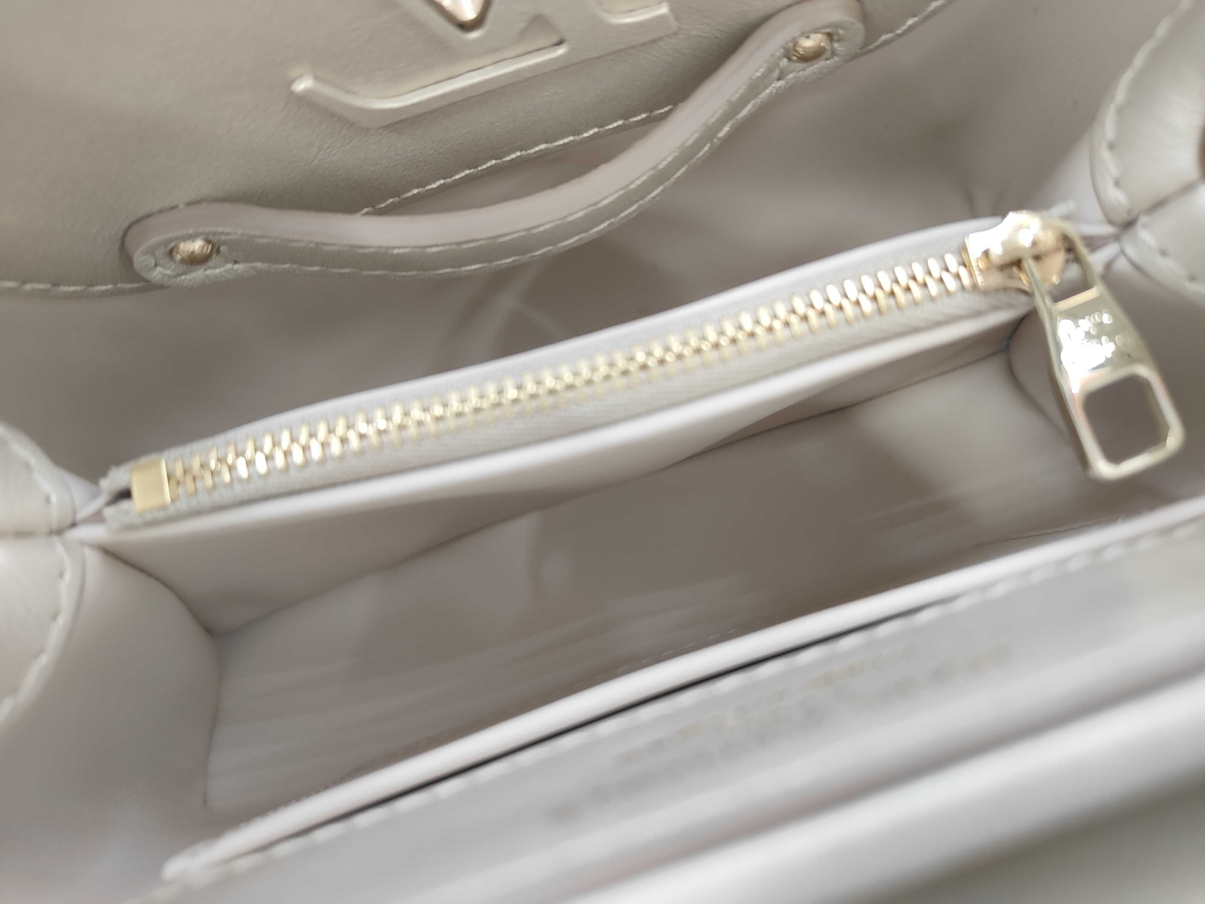 LV Capucines Mini Calf Pearl Gold GP Shoulder Bag — view 8