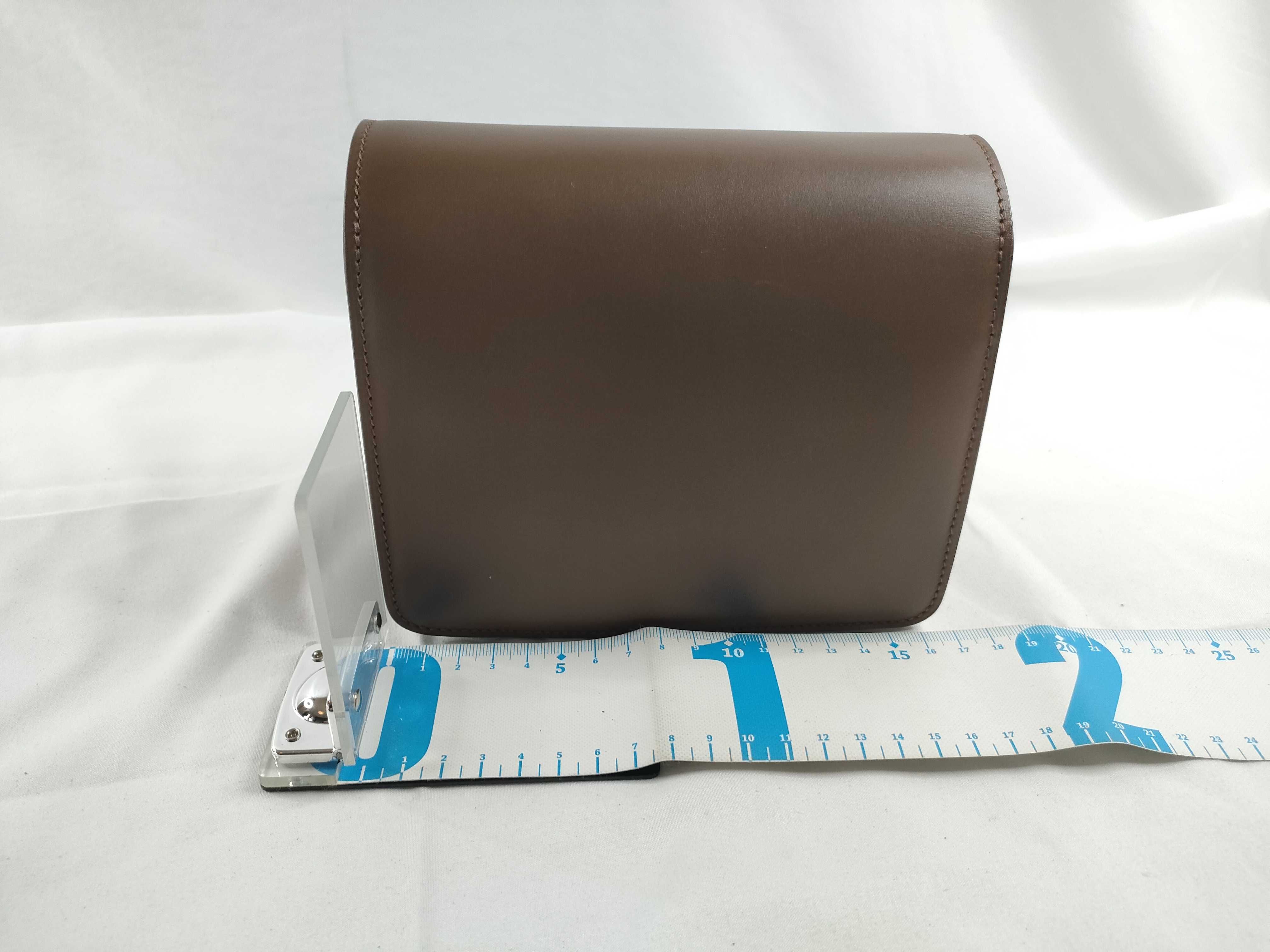 Classic Box Bag, Smooth Leather, Taupe Brown Shoulder Bag — view 2