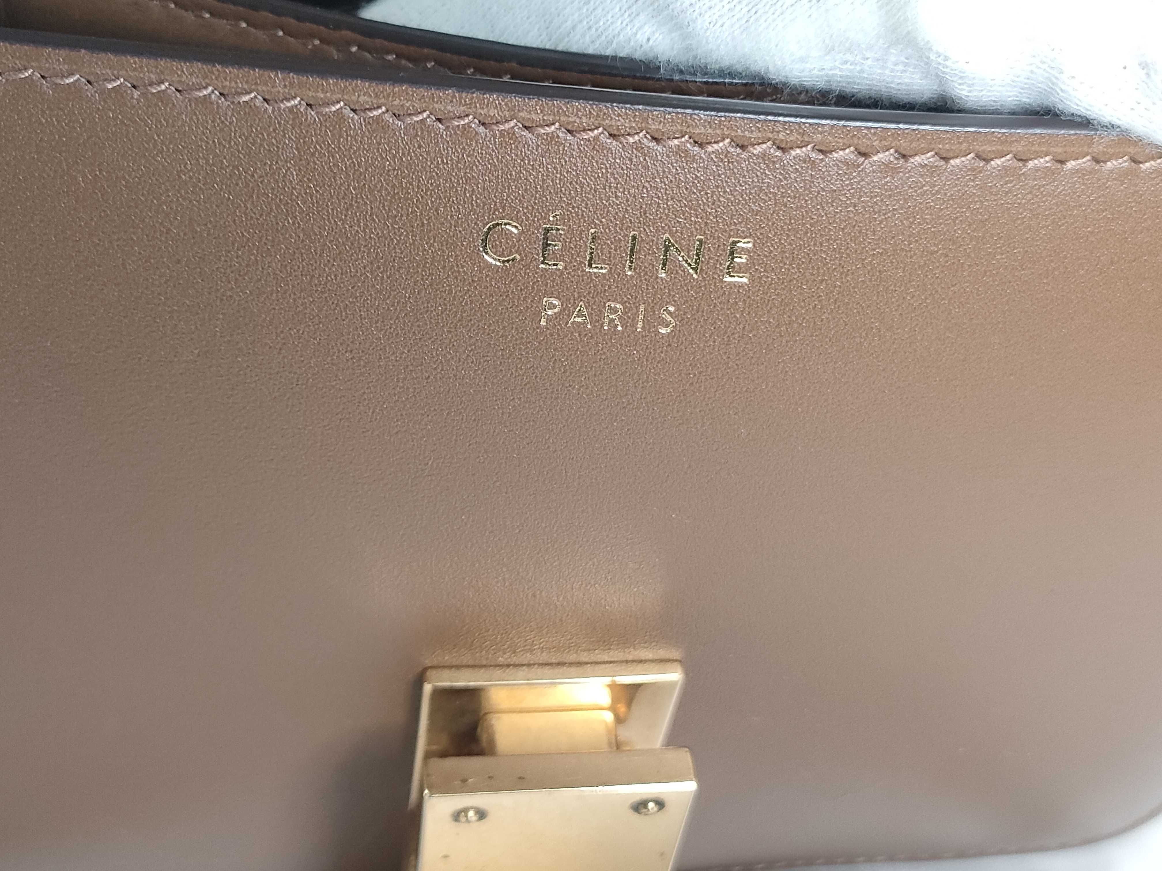 Classic Box Bag, Smooth Leather, Taupe Brown Shoulder Bag — view 11