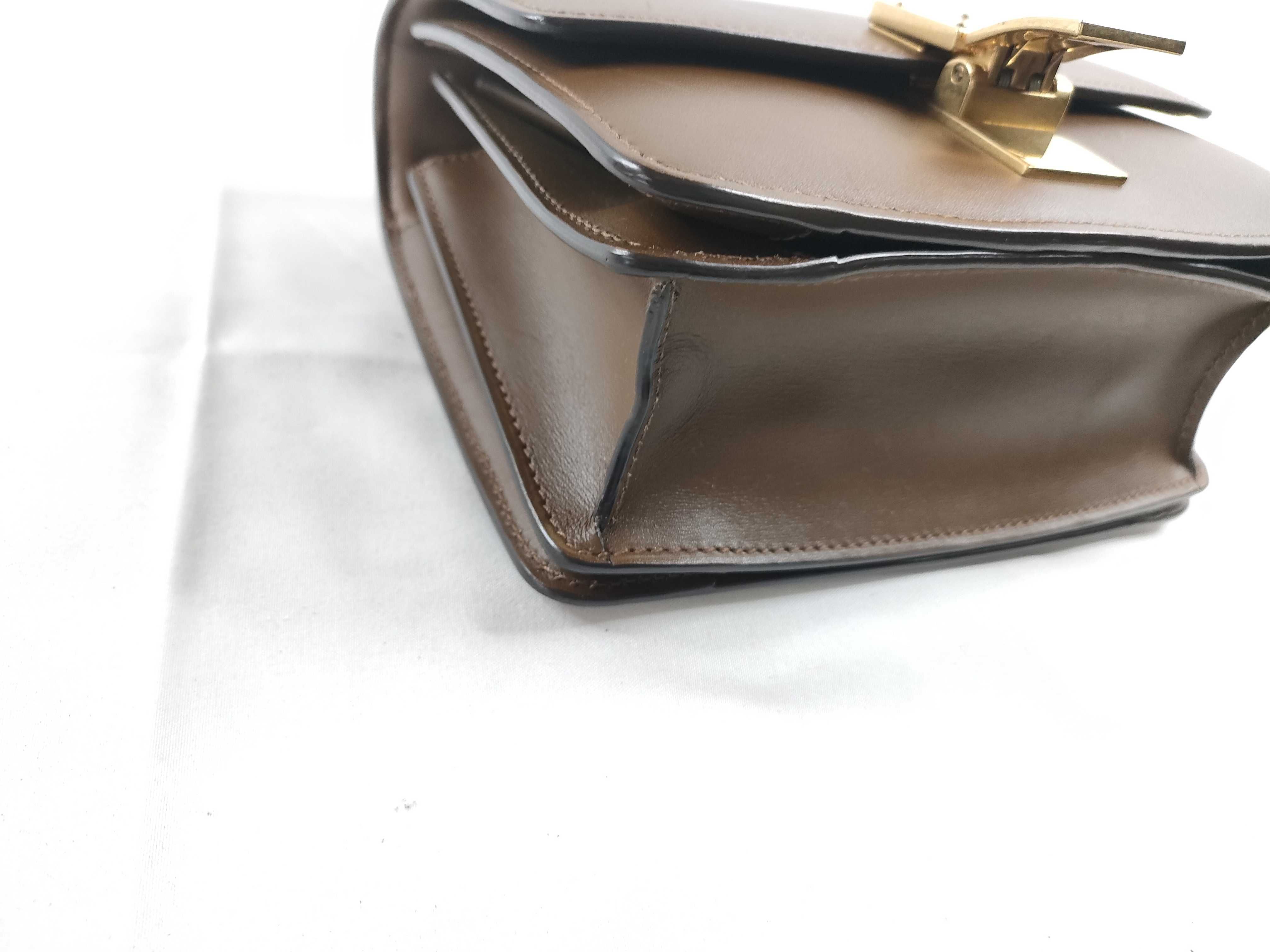 Classic Box Bag, Smooth Leather, Taupe Brown Shoulder Bag — view 3