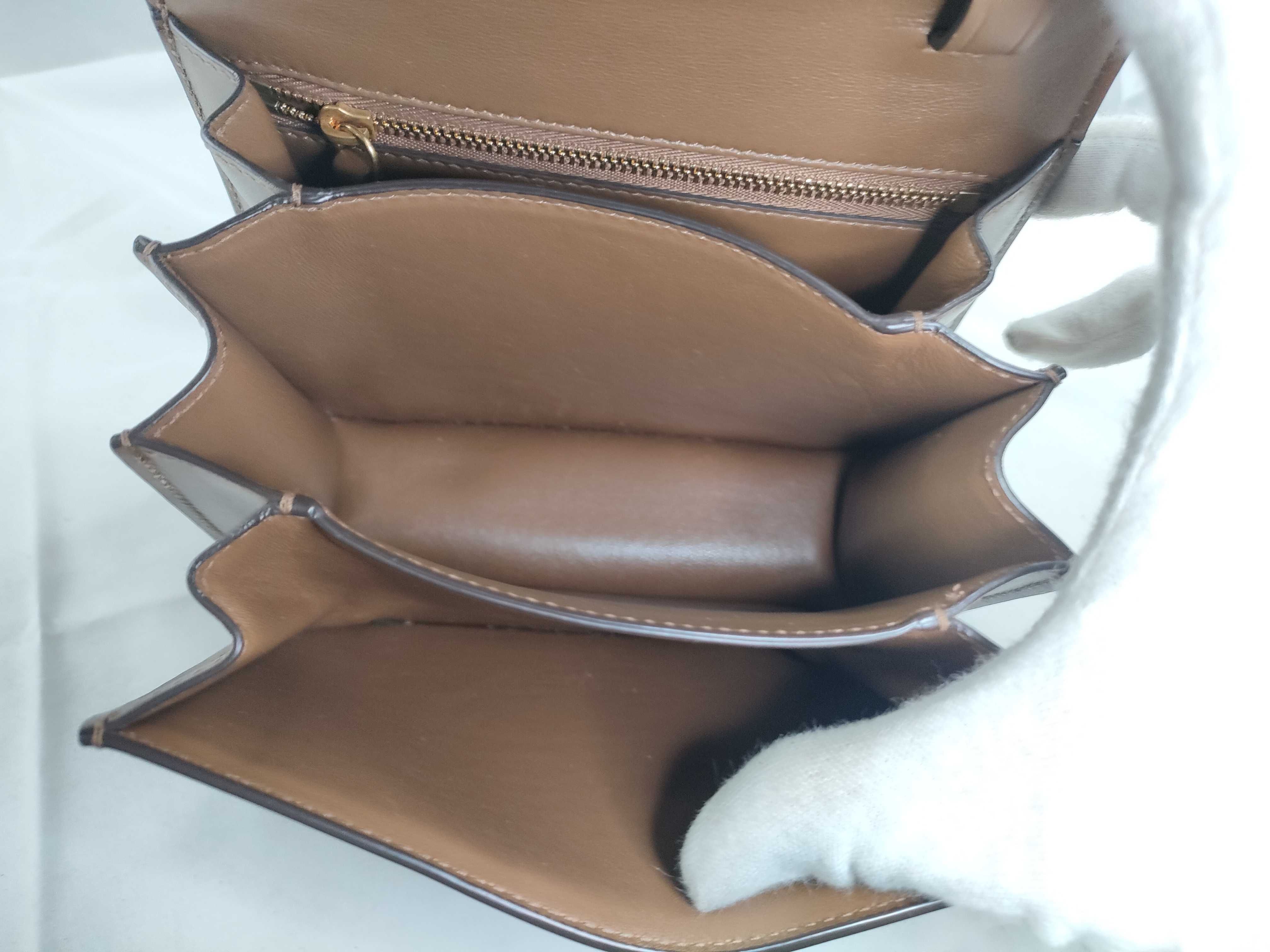 Classic Box Bag, Smooth Leather, Taupe Brown Shoulder Bag — view 7
