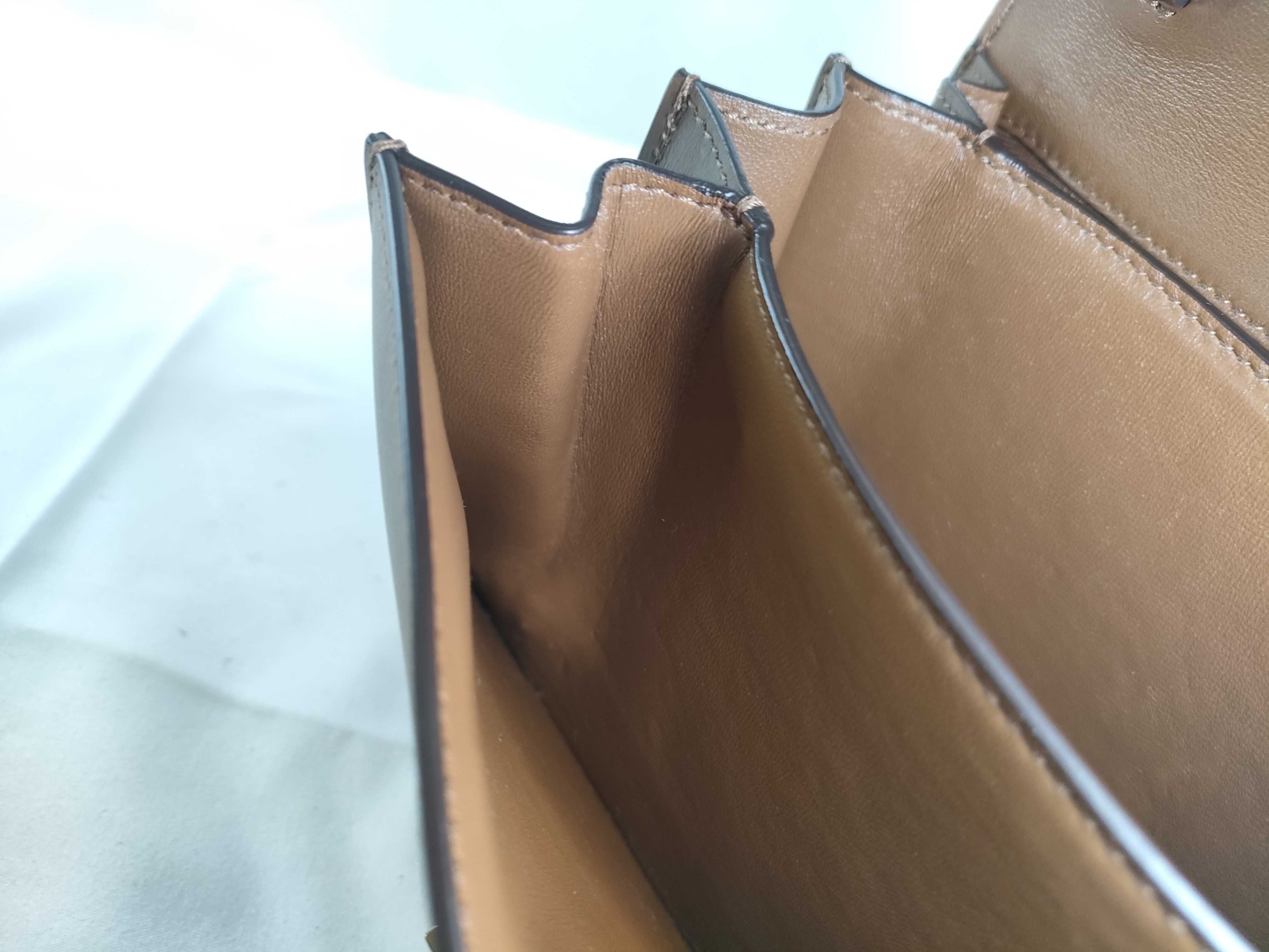 Classic Box Bag, Smooth Leather, Taupe Brown Shoulder Bag — view 8
