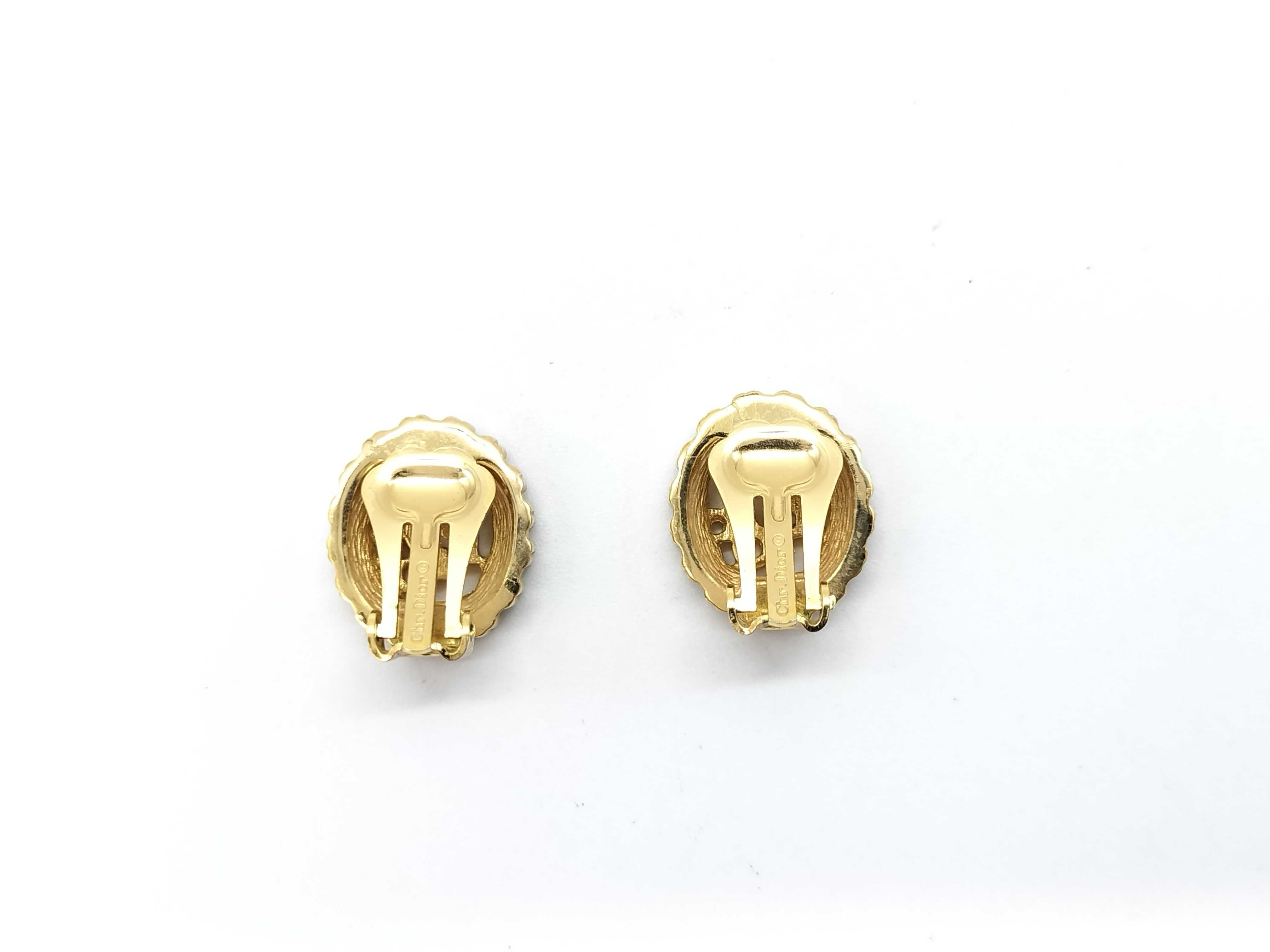 Rhinestone Logo Earrings — view 3