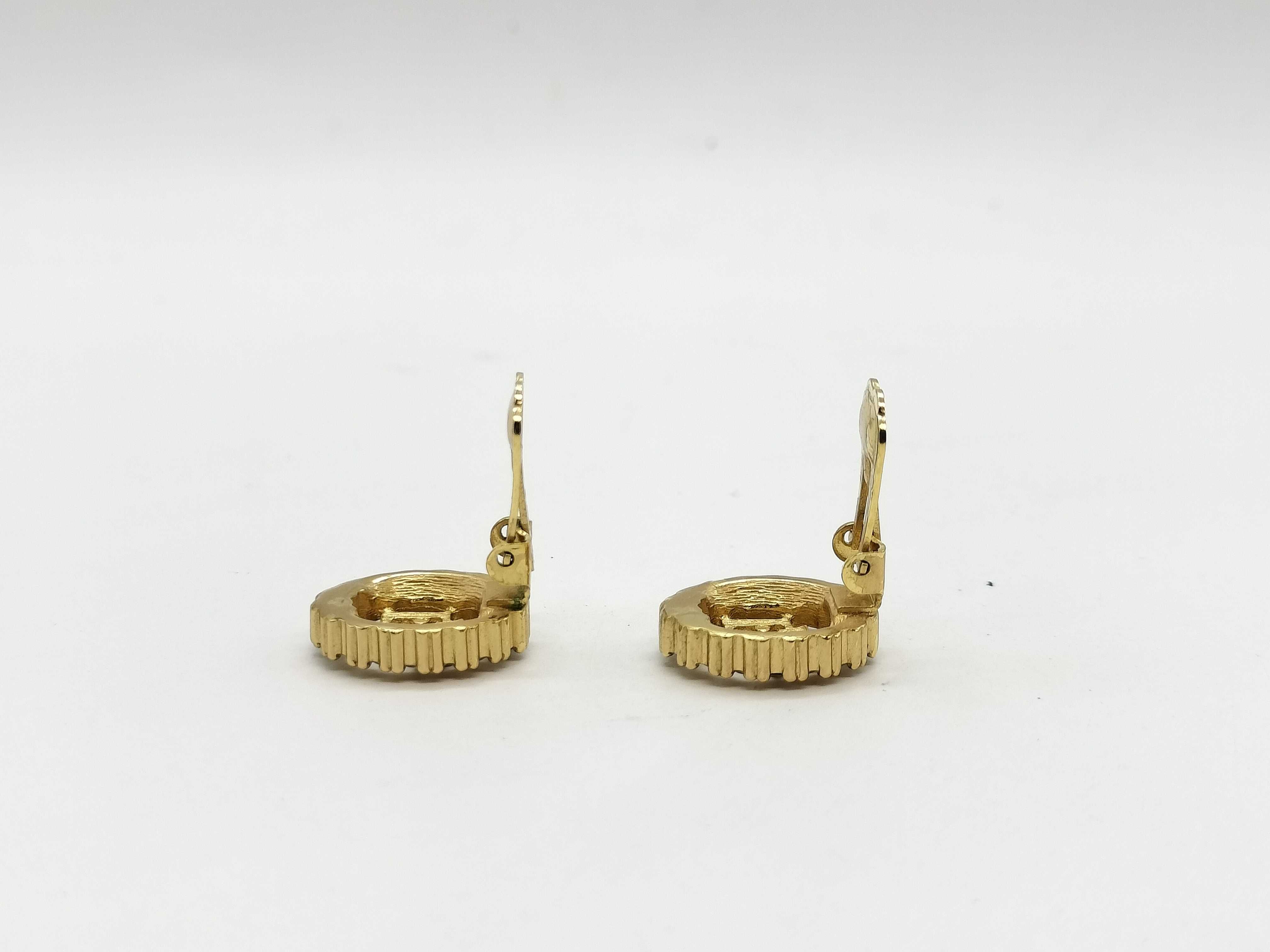 Rhinestone Logo Earrings — view 4