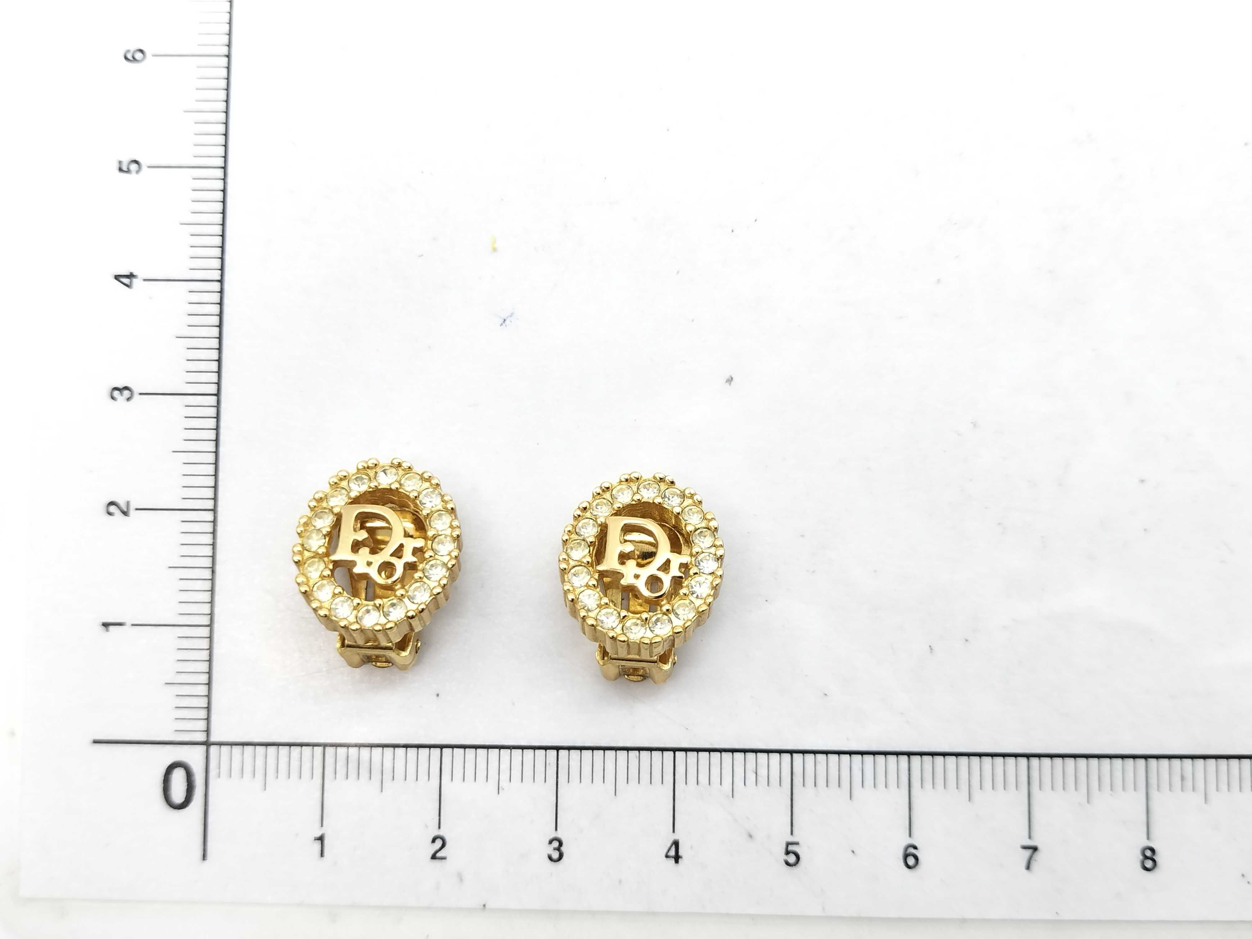 Rhinestone Logo Earrings — view 6