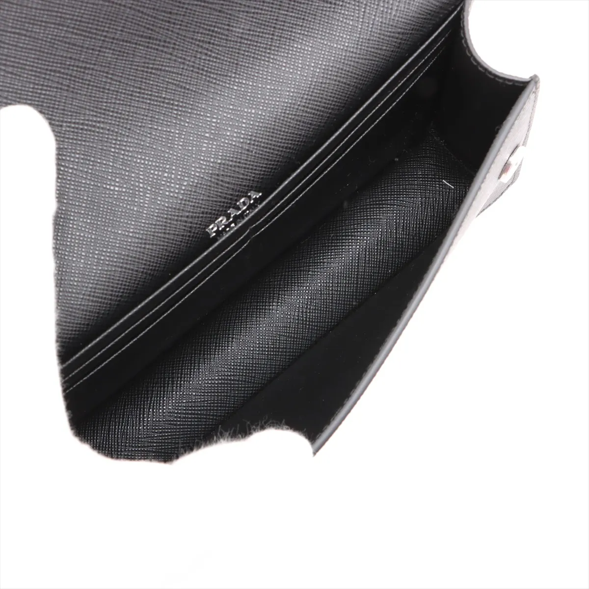 Saffiano Leather Waist Pouch, Black — view 6