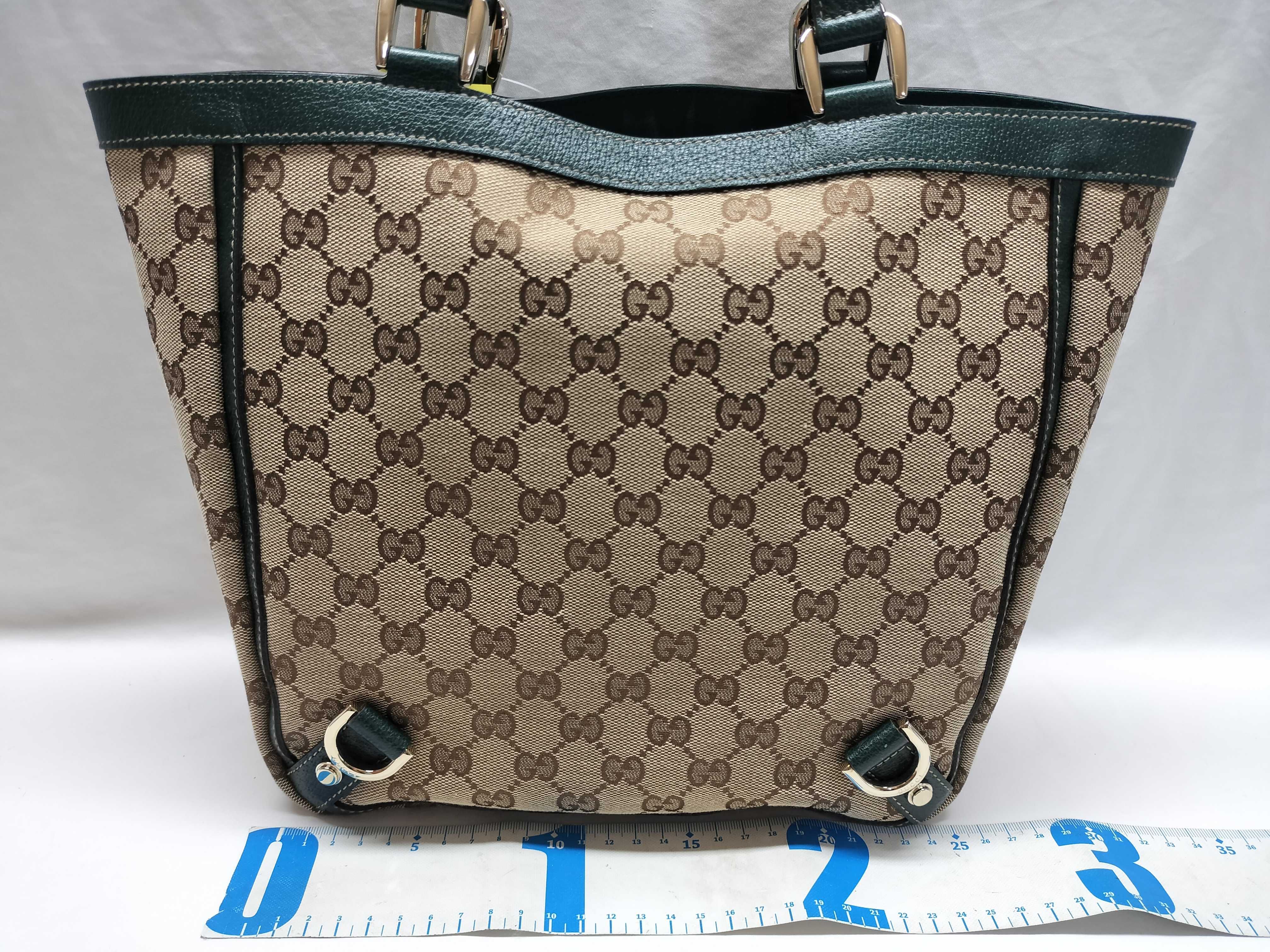 GG Canvas 130739 Leather x Canvas Handbag Tote Bag — view 2