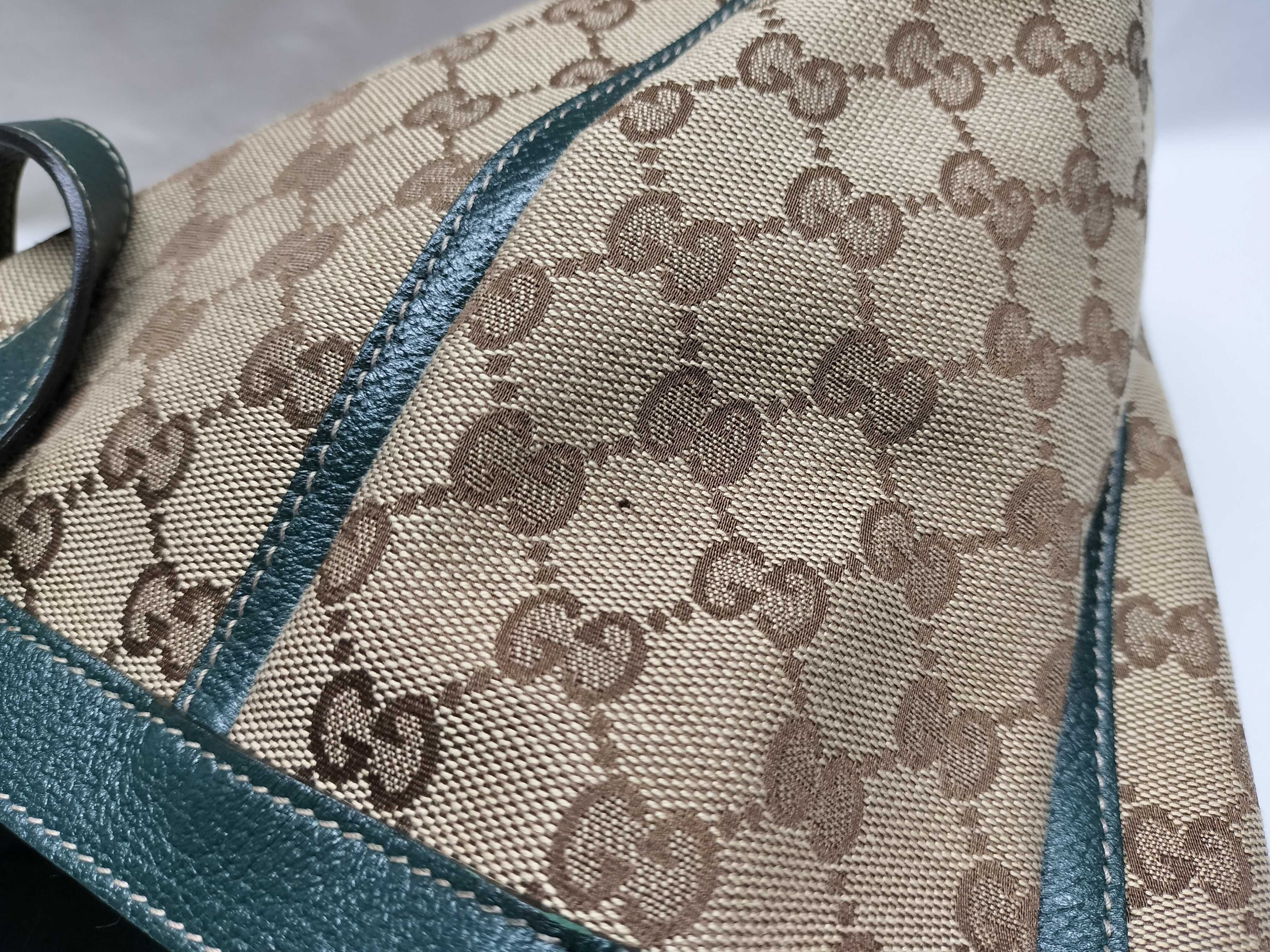 GG Canvas 130739 Leather x Canvas Handbag Tote Bag — view 14