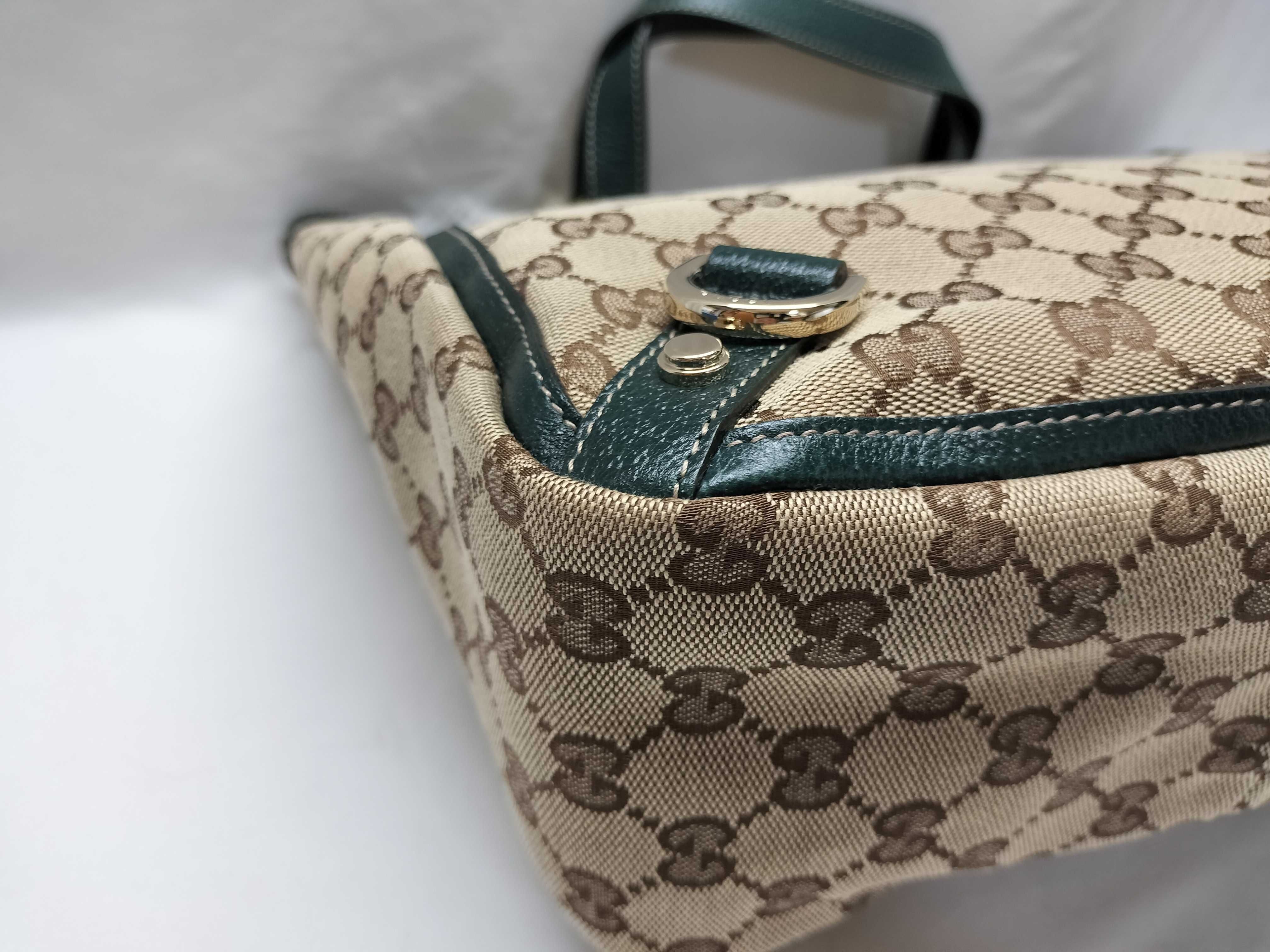 GG Canvas 130739 Leather x Canvas Handbag Tote Bag — view 4