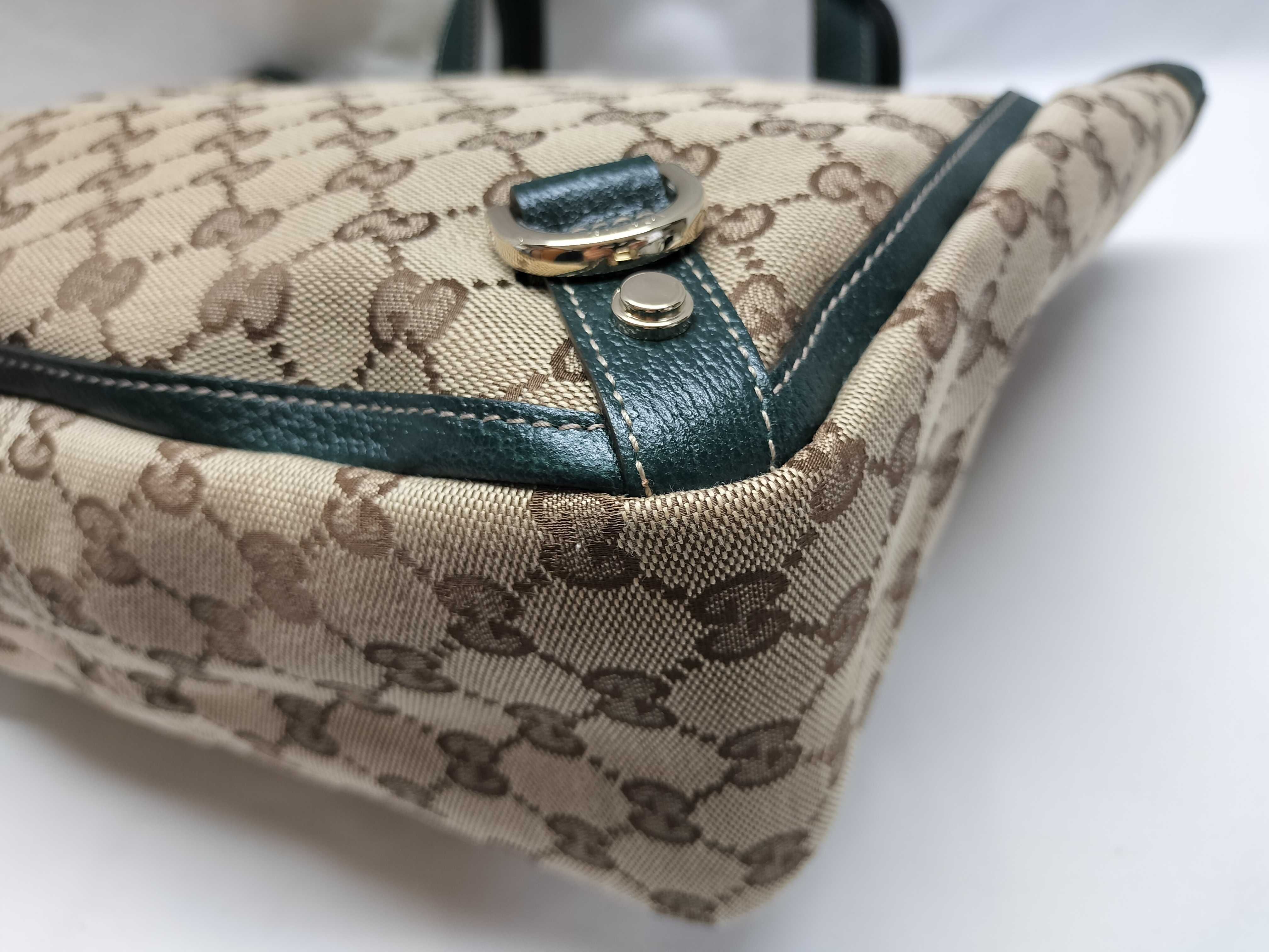 GG Canvas 130739 Leather x Canvas Handbag Tote Bag — view 5