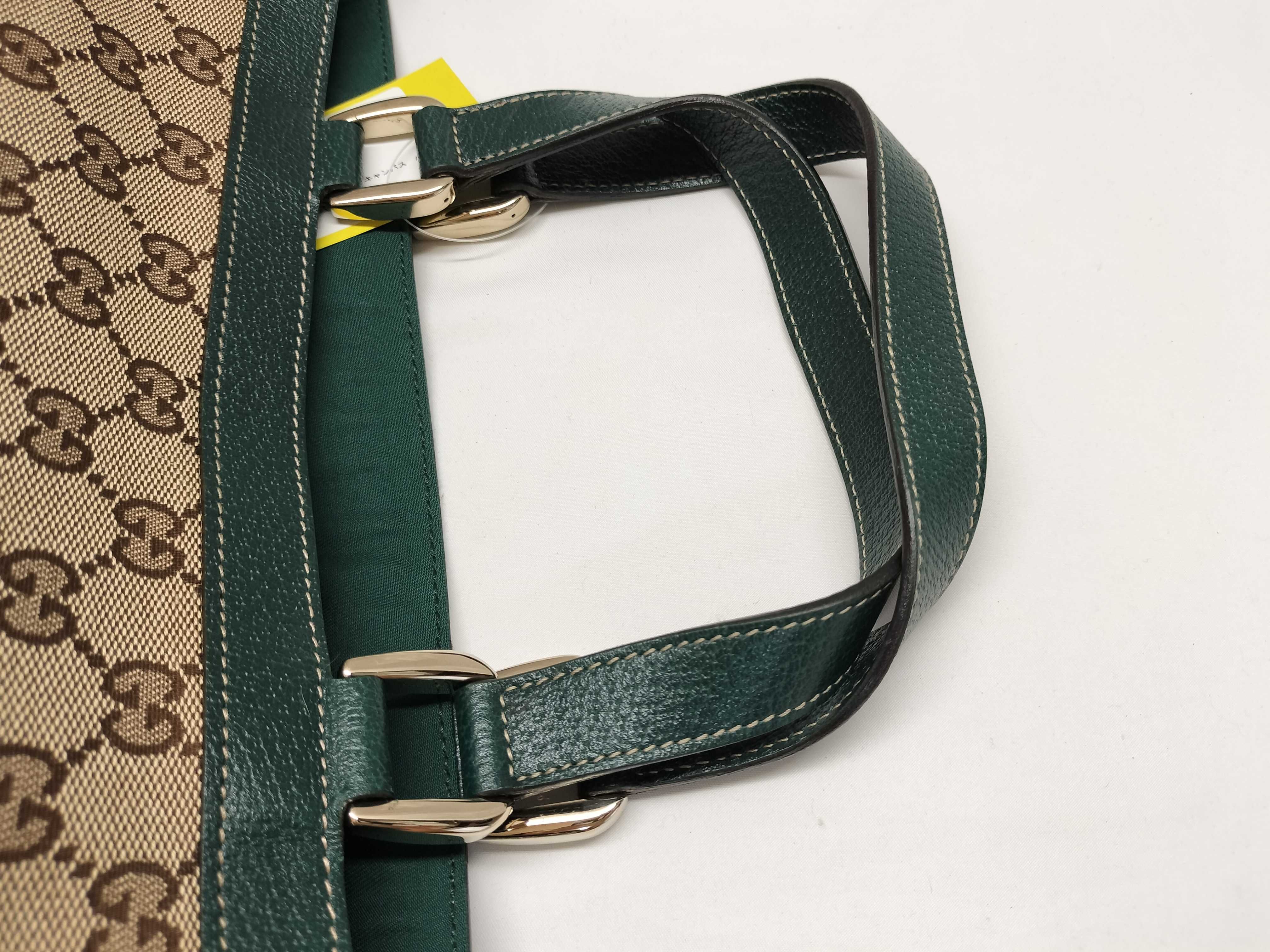 GG Canvas 130739 Leather x Canvas Handbag Tote Bag — view 6