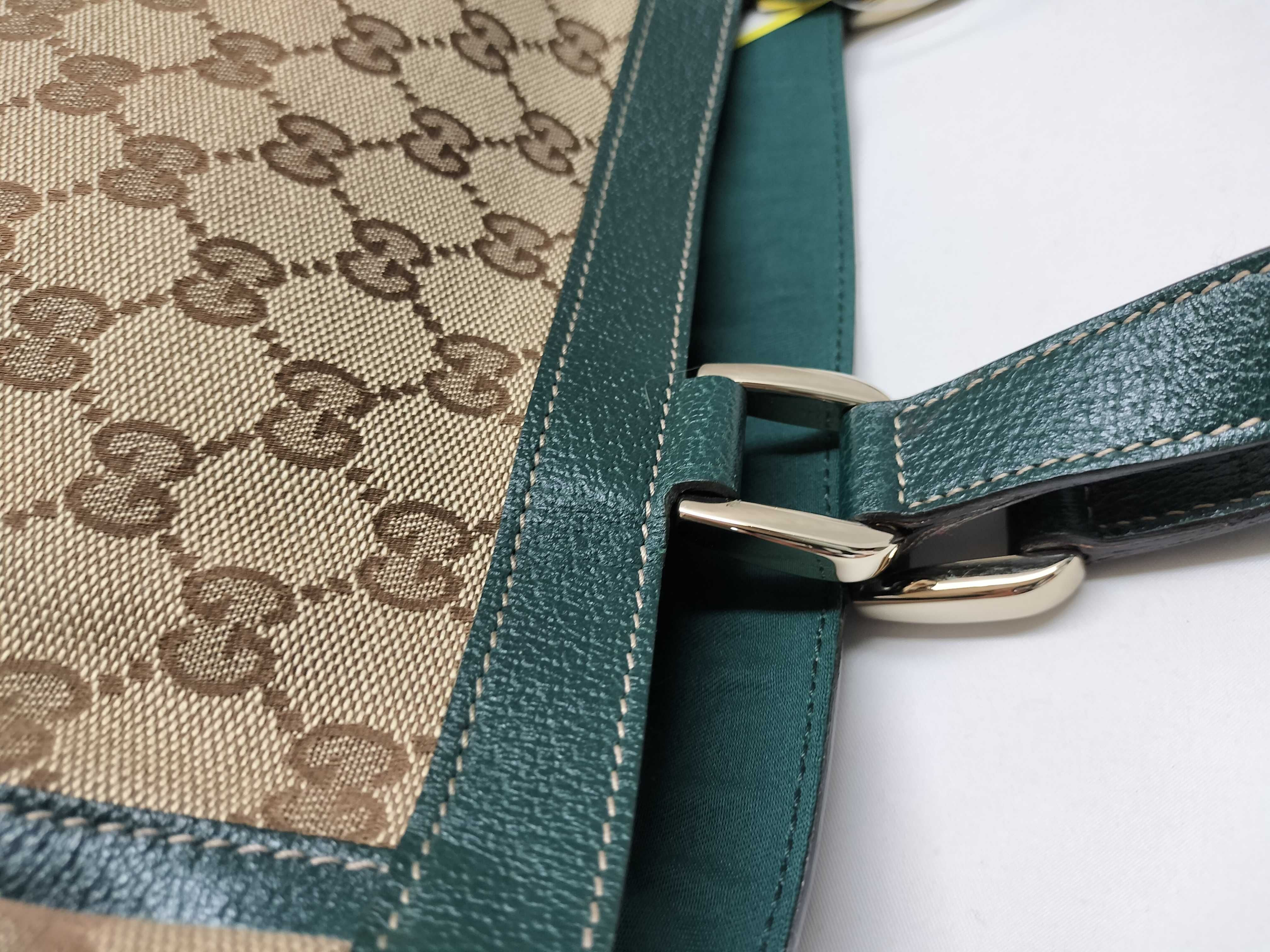 GG Canvas 130739 Leather x Canvas Handbag Tote Bag — view 7