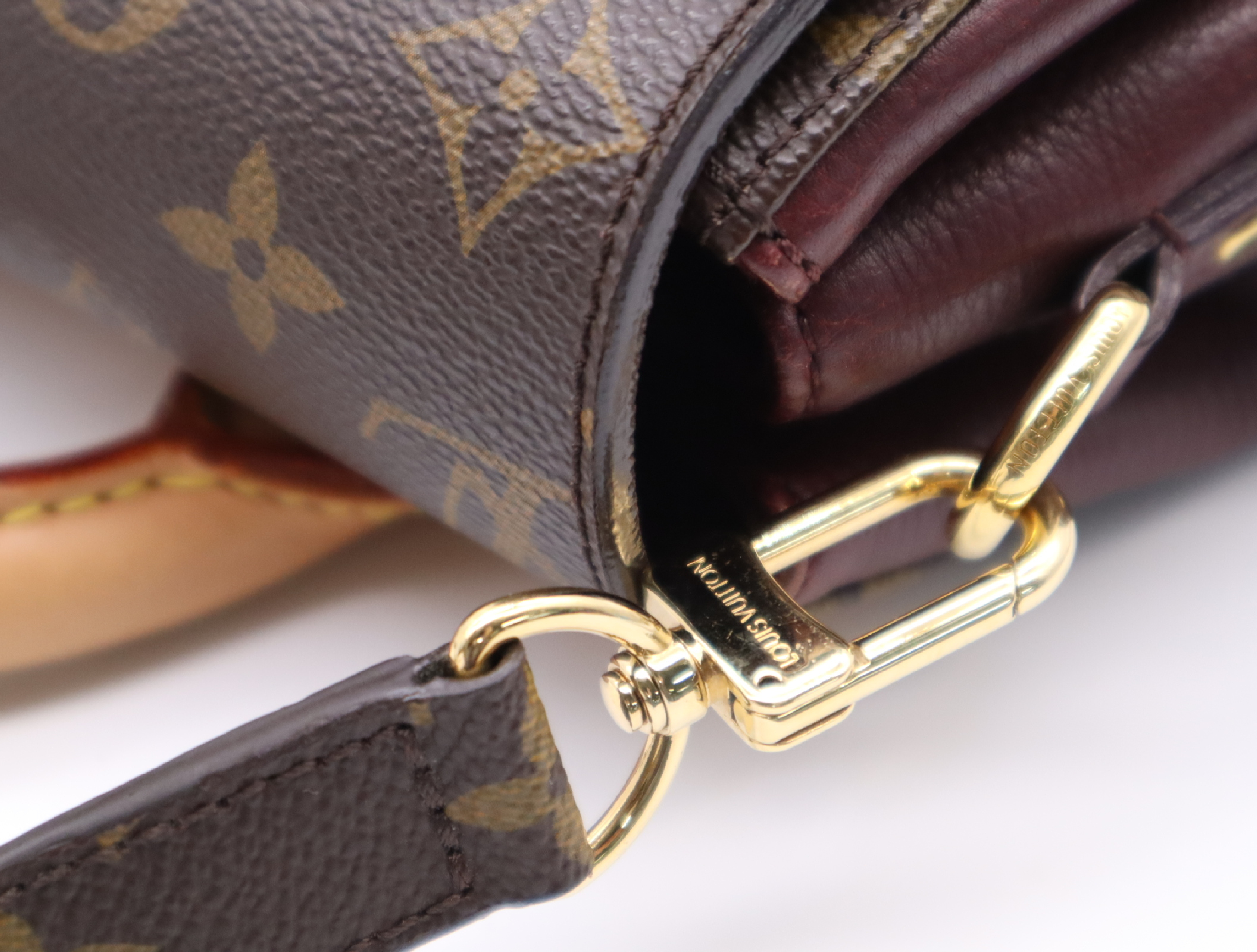 M40577 Monogram Eden PM Bordeaux Shoulder Bag with Shoulder Strap, 2 Keys, 2 Dust Bags, and Small Dust Bag — view 9