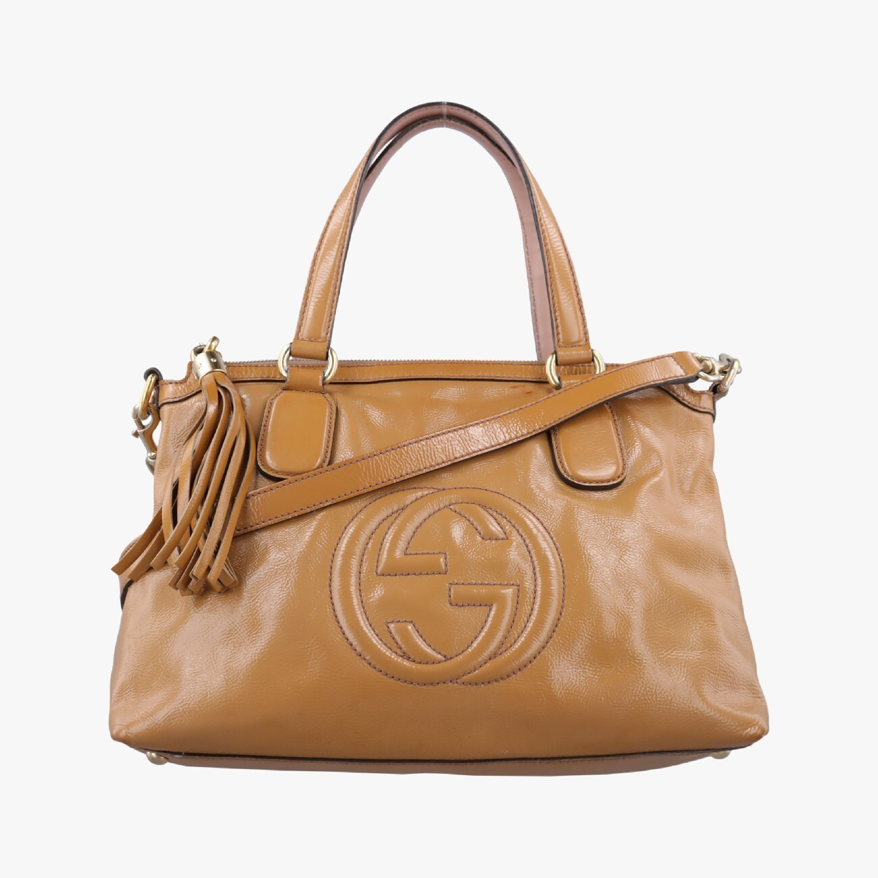 Soho Beige Patent Shoulder Bag 308362 E015992340