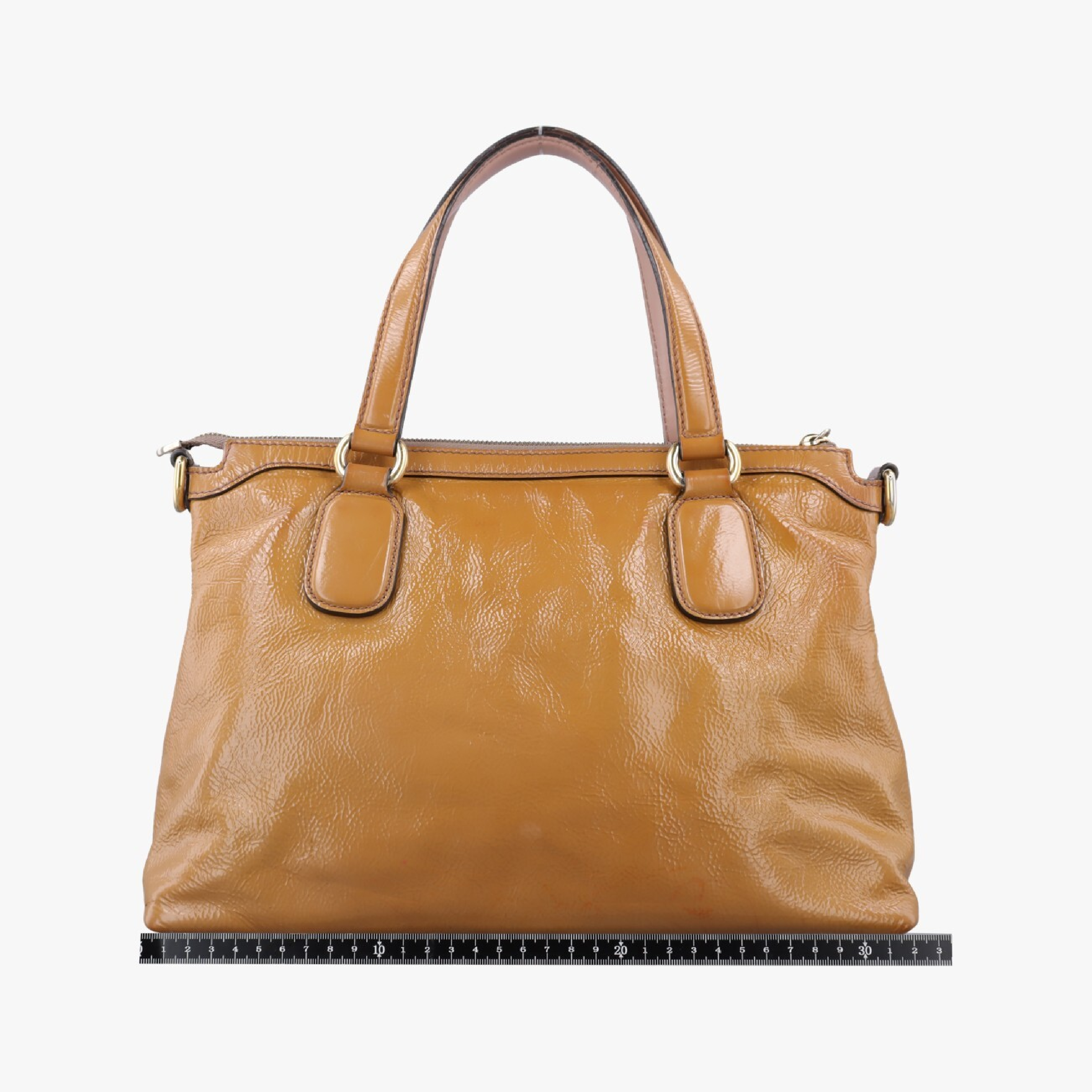 Soho Beige Patent Shoulder Bag 308362 E015992340 — view 2