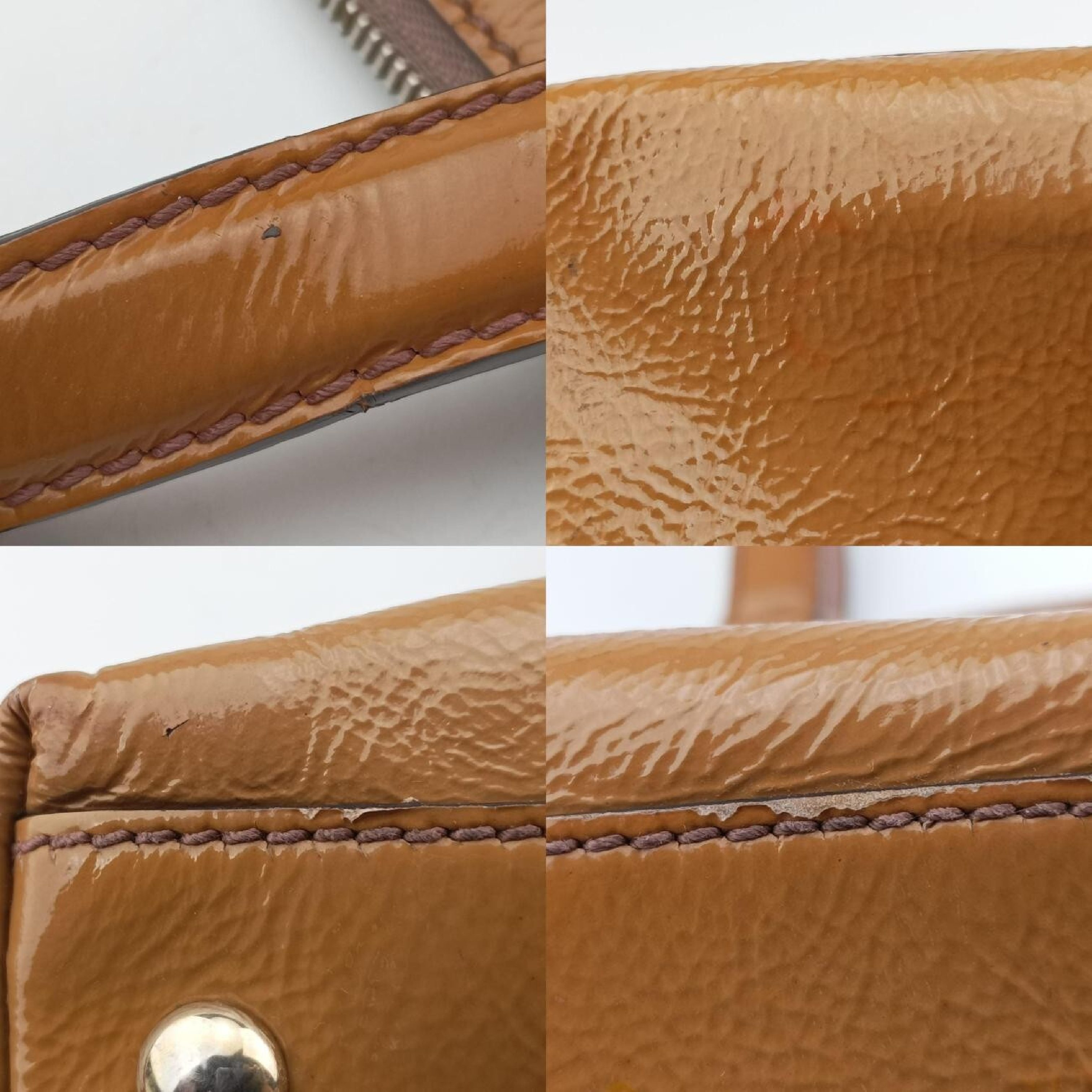 Soho Beige Patent Shoulder Bag 308362 E015992340 — view 11