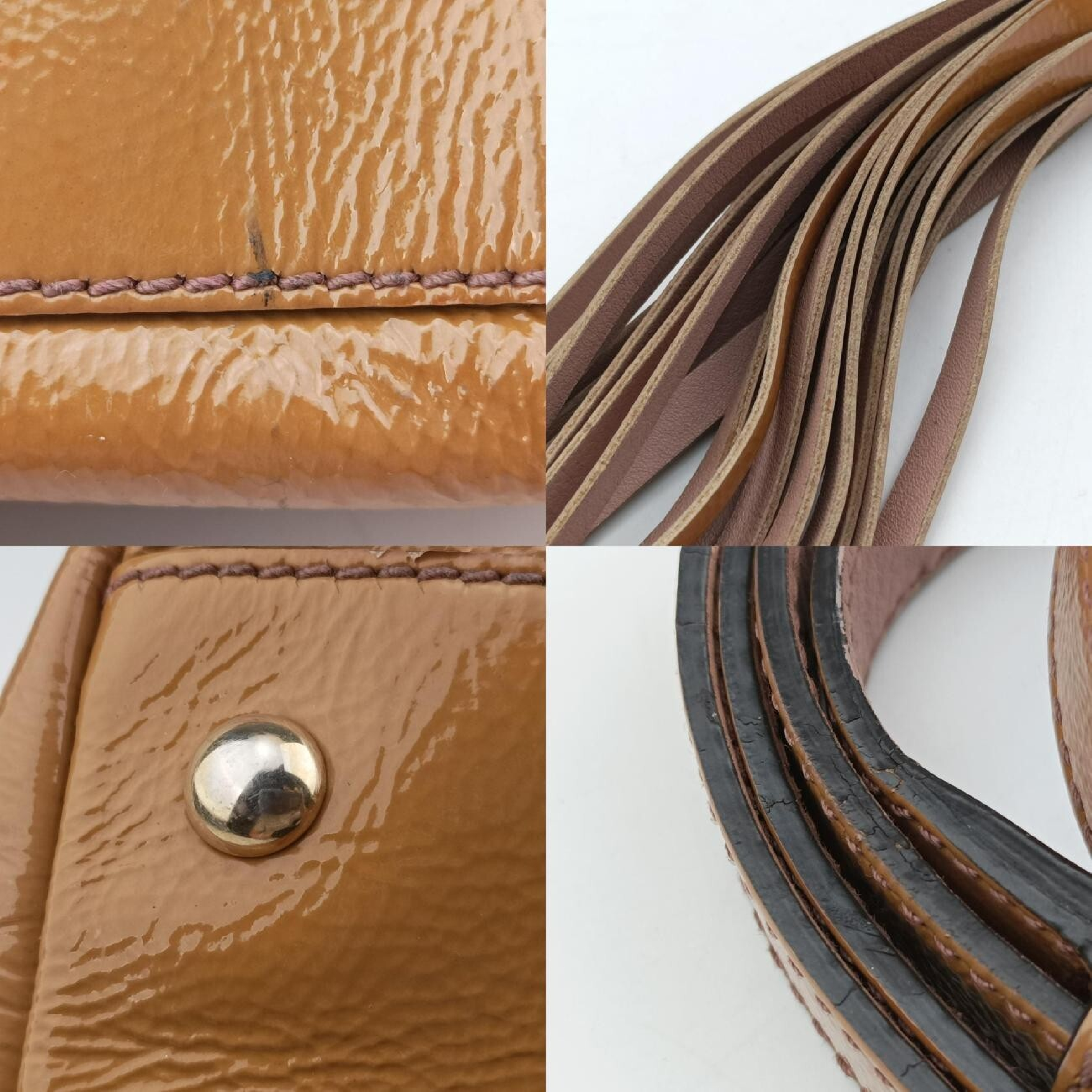 Soho Beige Patent Shoulder Bag 308362 E015992340 — view 12