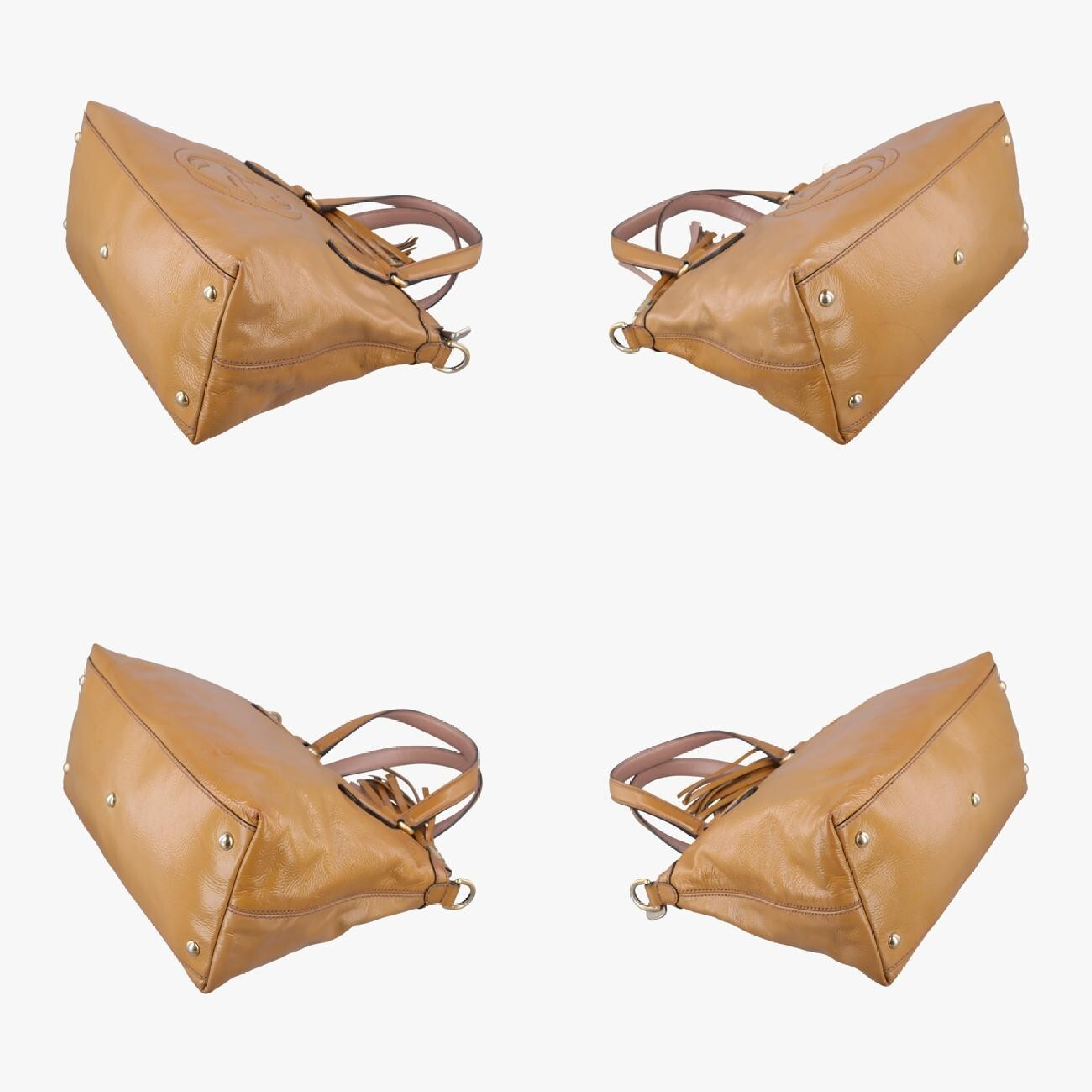 Soho Beige Patent Shoulder Bag 308362 E015992340 — view 4
