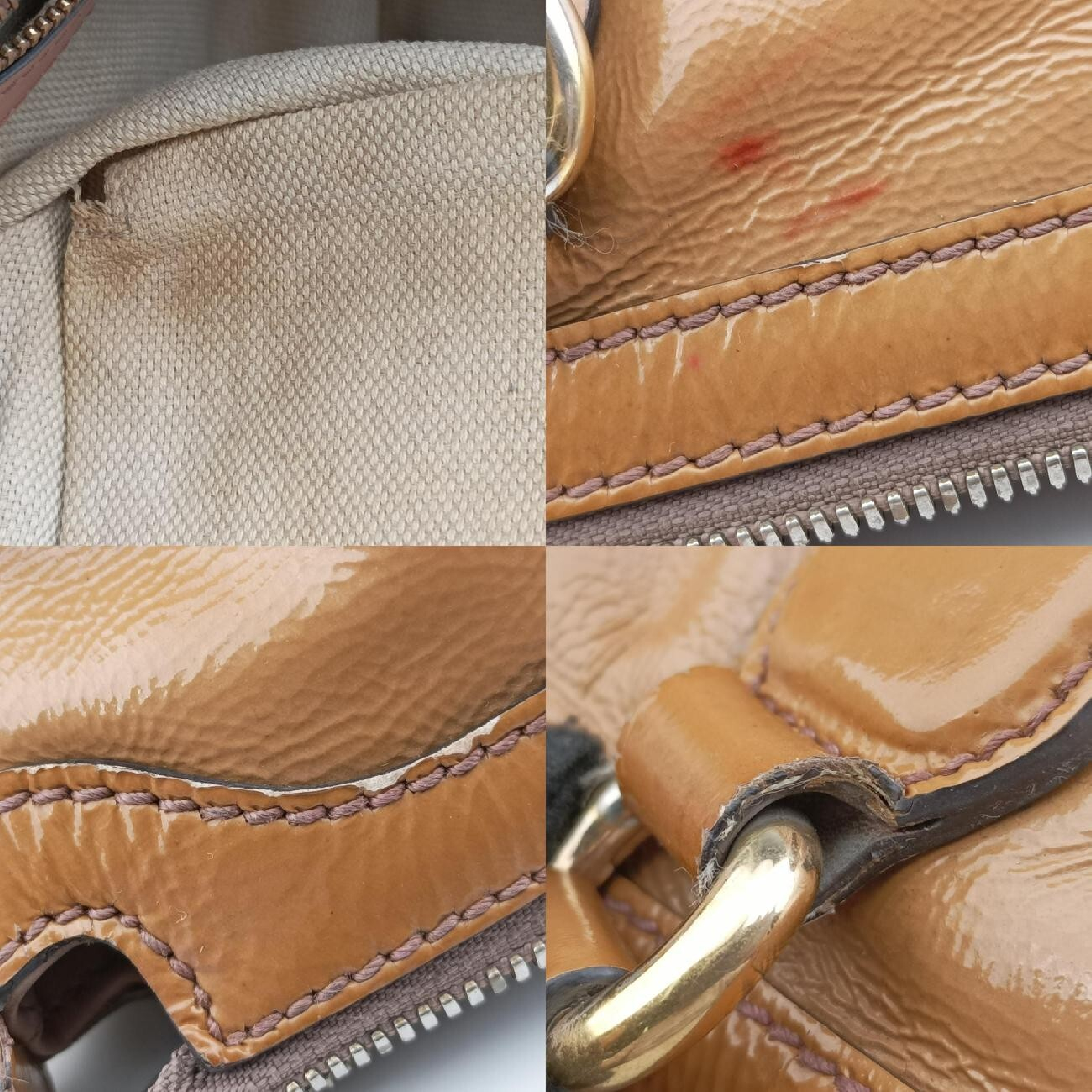 Soho Beige Patent Shoulder Bag 308362 E015992340 — view 9