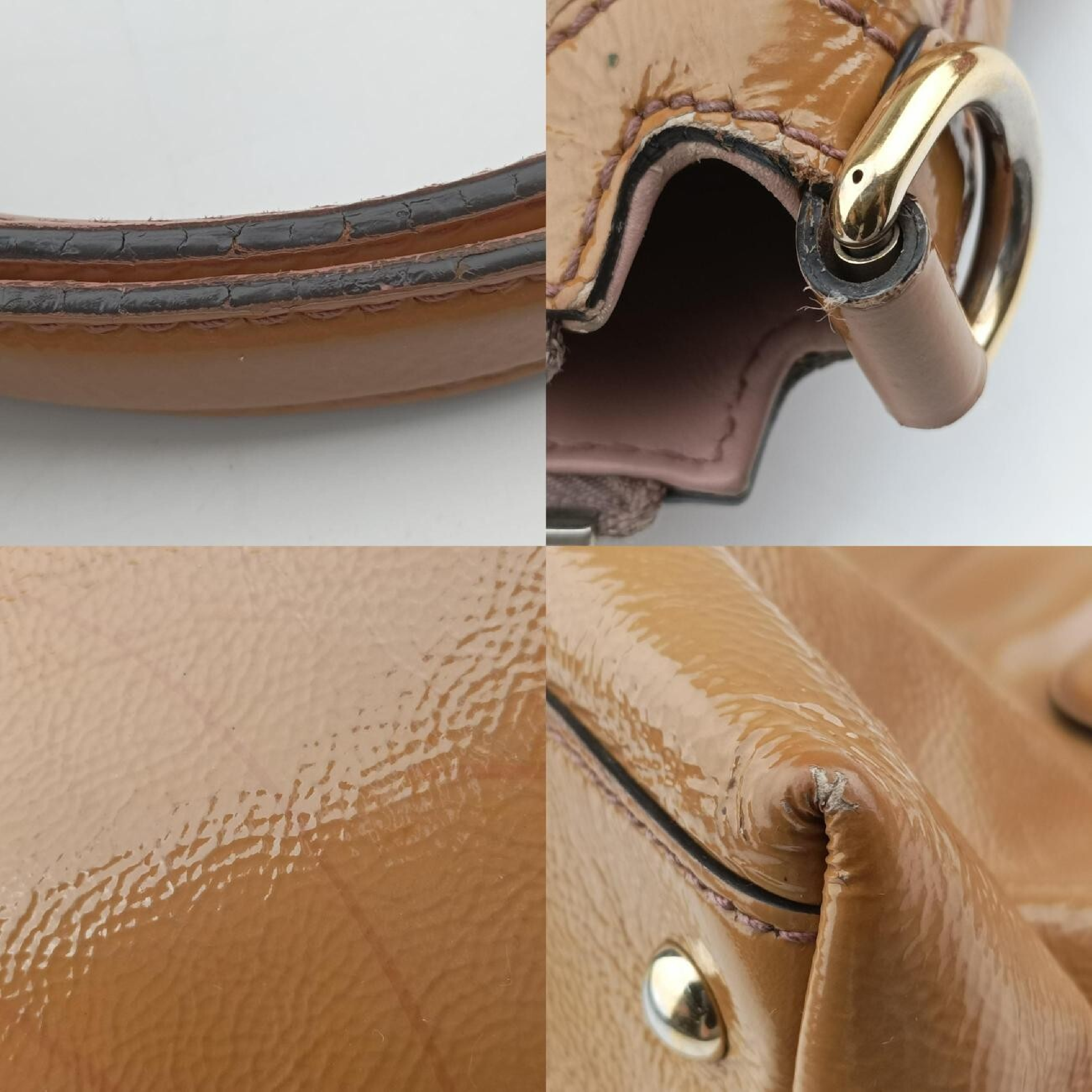 Soho Beige Patent Shoulder Bag 308362 E015992340 — view 10