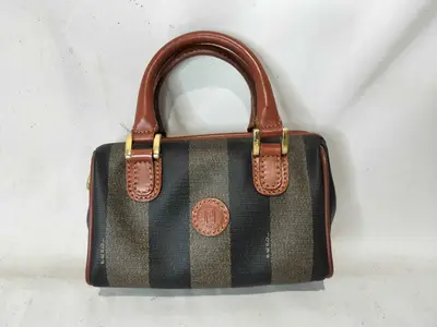Pecan Pattern 2-Way Mini Boston Handbag