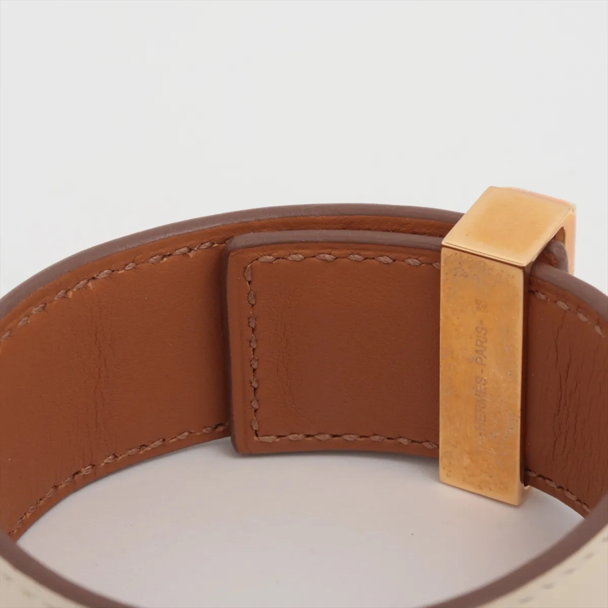 Collier de Chien 24 Z: 2021 Bangle T2 GP x Leather Gold x White — view 4