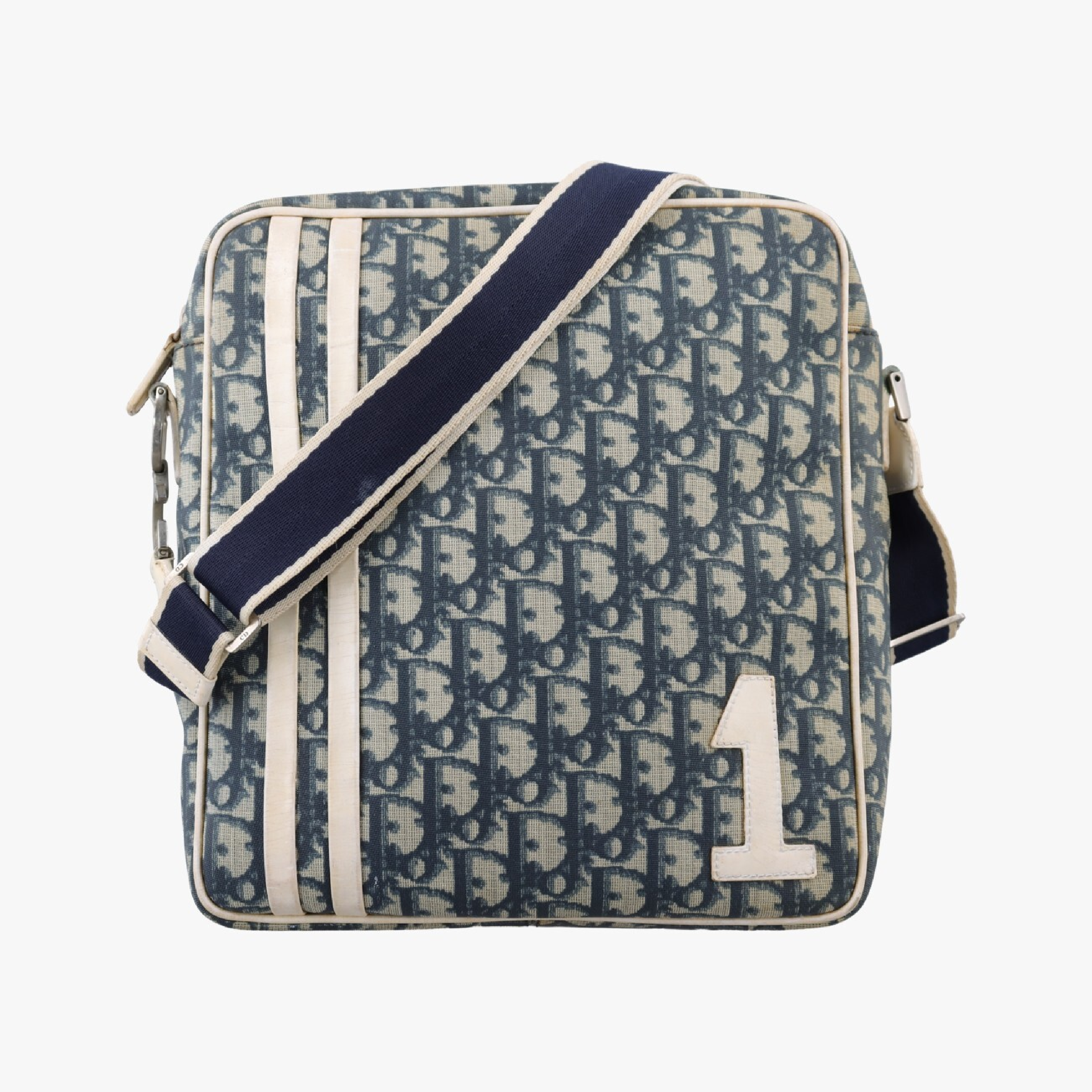 Trotter Blue PVC Coated Canvas Shoulder Bag MU0051