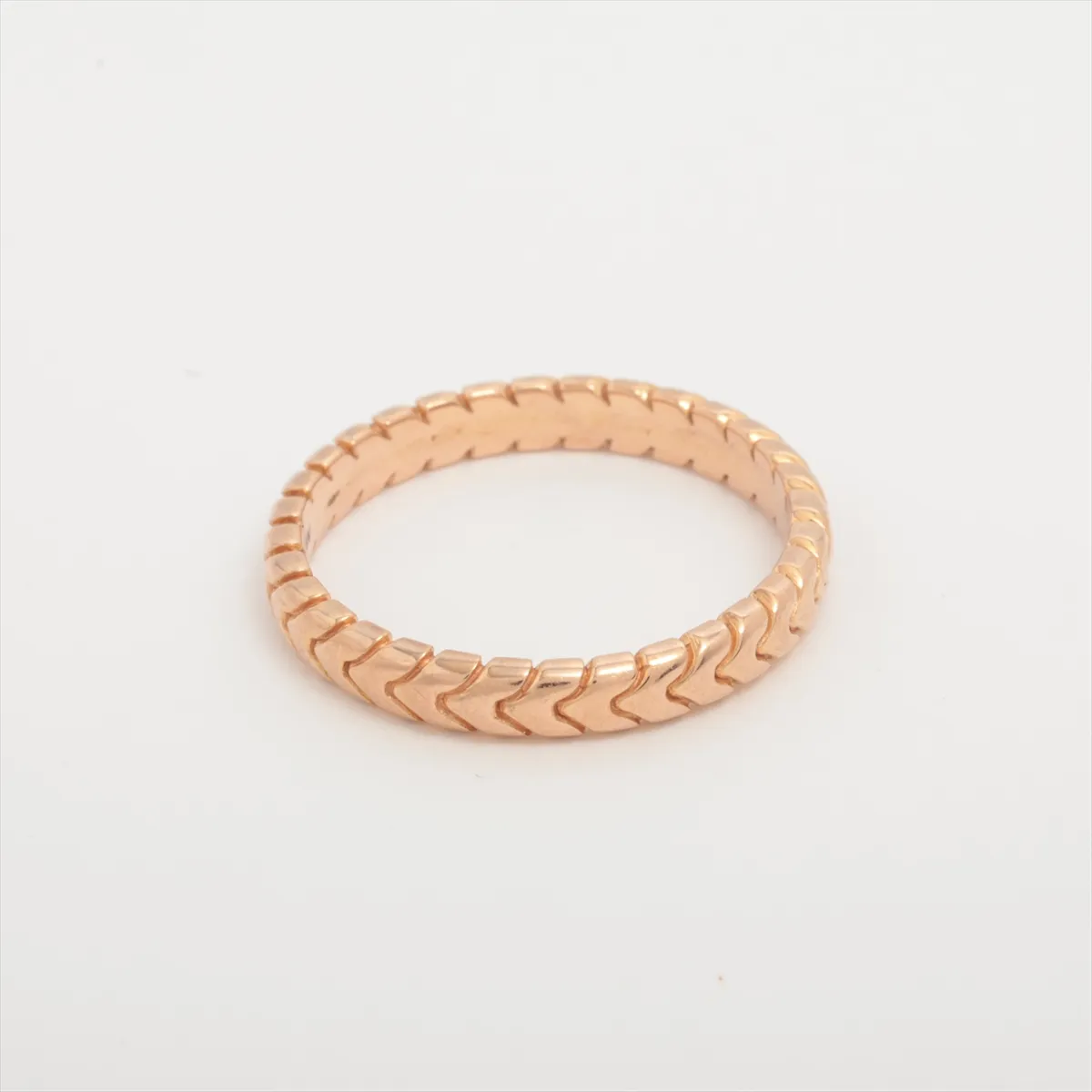 Spiga Ring, 750 (PG), 3.8g, 58 CYZ1MW, partially double-stamped engraving, distortion. — view 2
