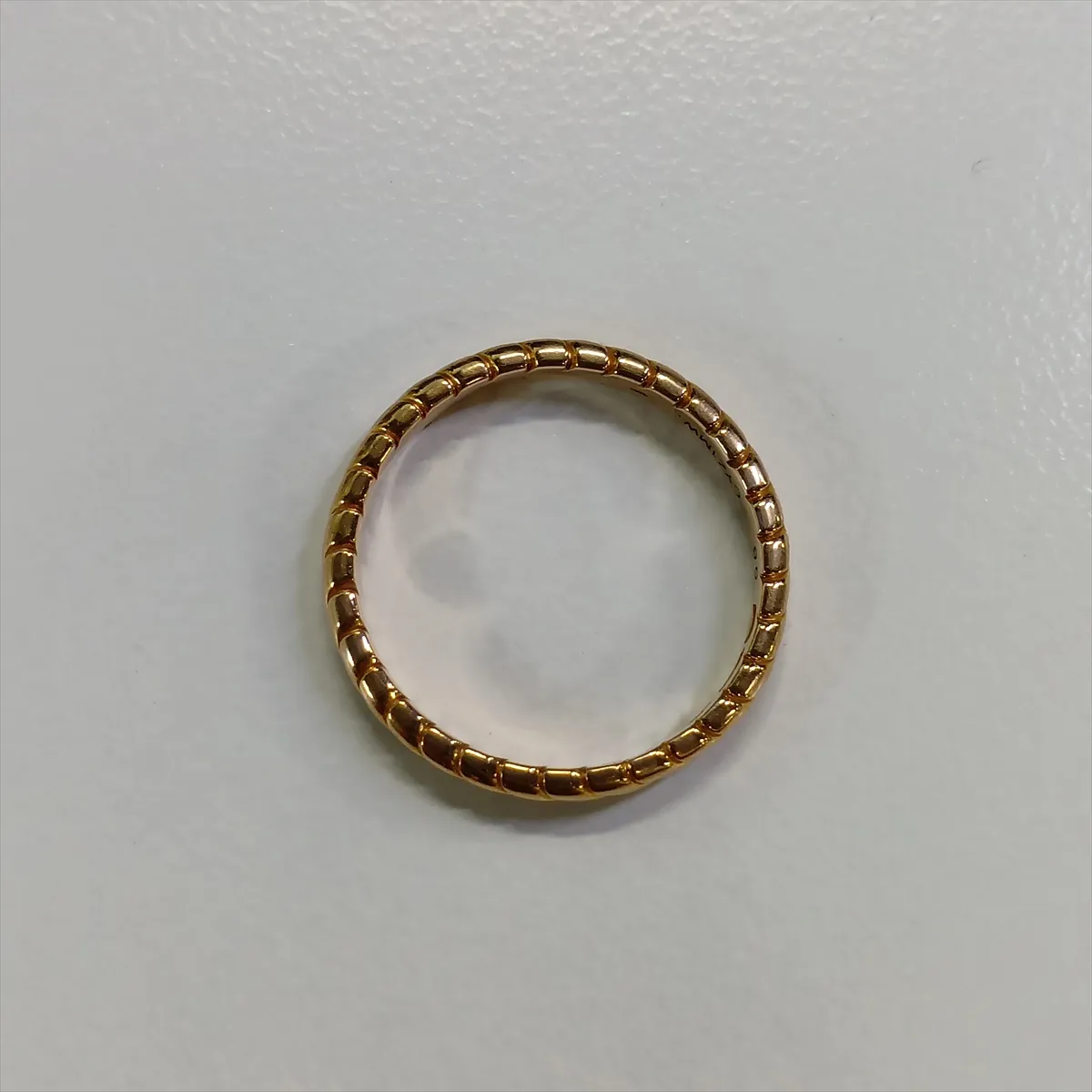 Spiga Ring, 750 (PG), 3.8g, 58 CYZ1MW, partially double-stamped engraving, distortion. — view 5