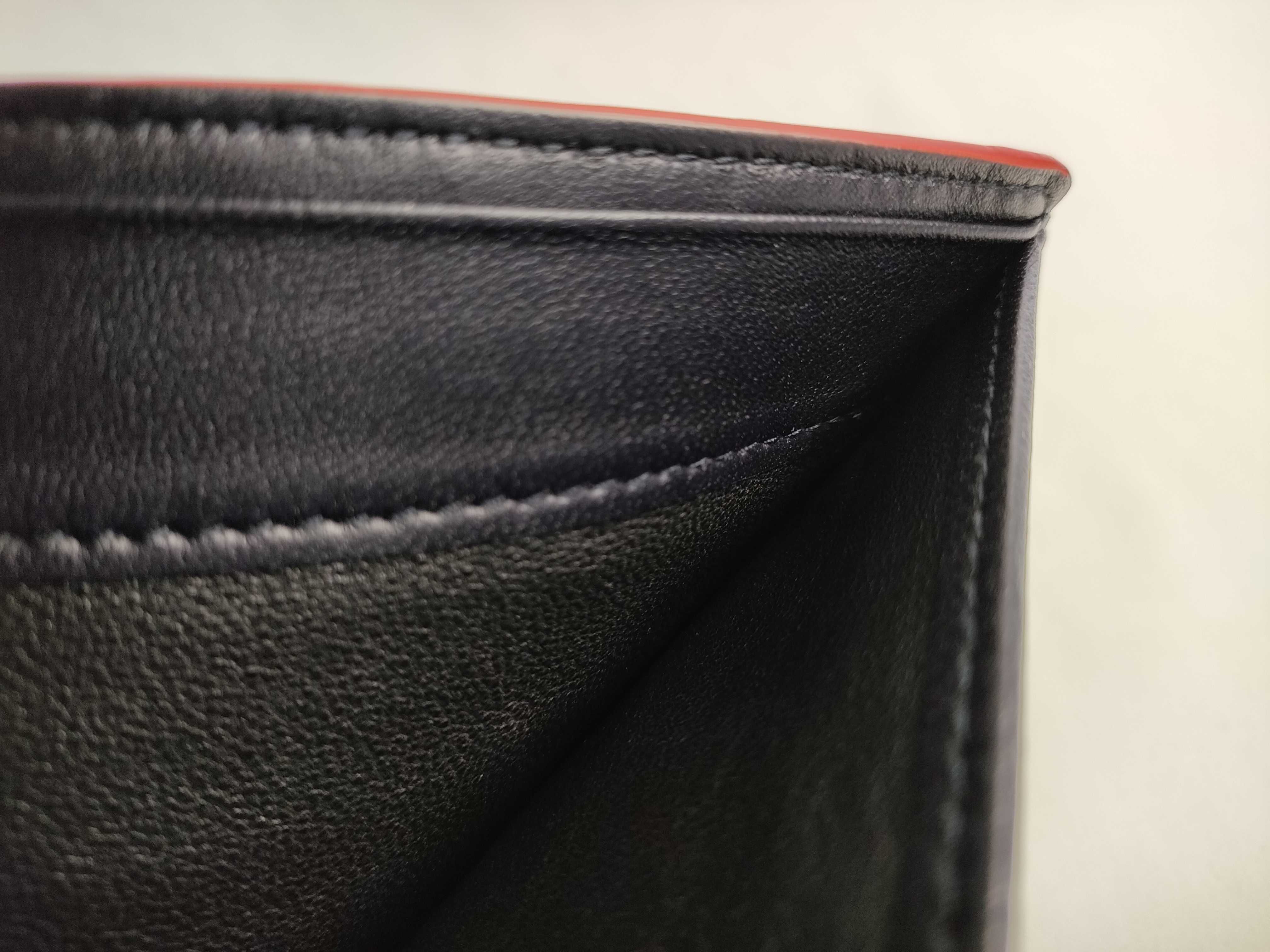 Intrecciato Leather Bi-fold Wallet, Two-tone Billfold — view 8