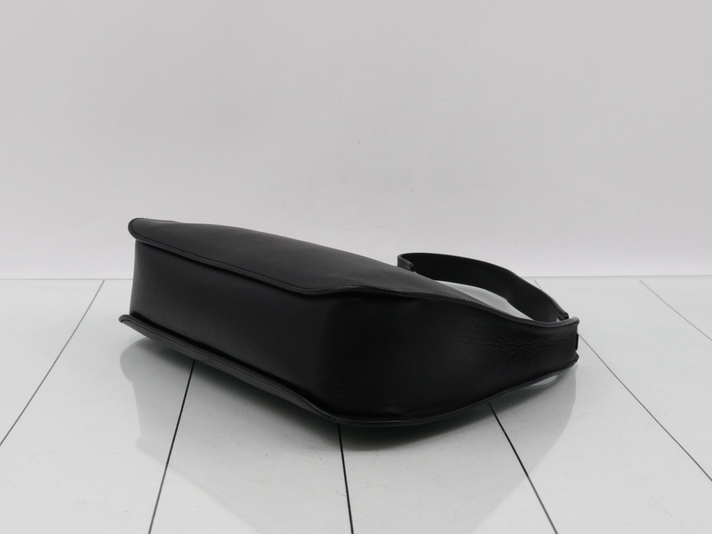 One-shoulder bag, leather, black — view 6