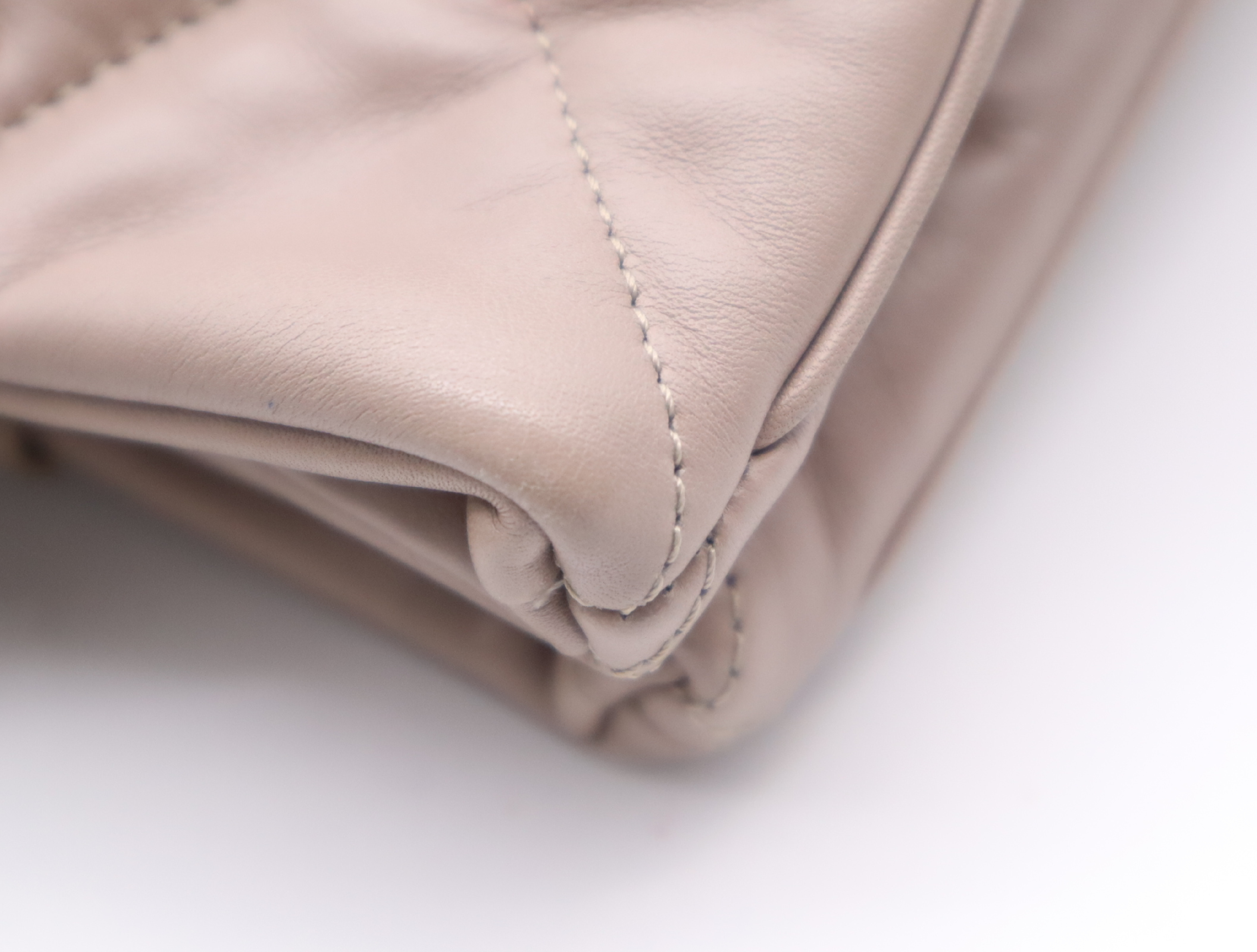 Leather Tote Bag, Pink Beige, Silver Hardware, with Seal and Card, 12242155 Tote Bag — view 11