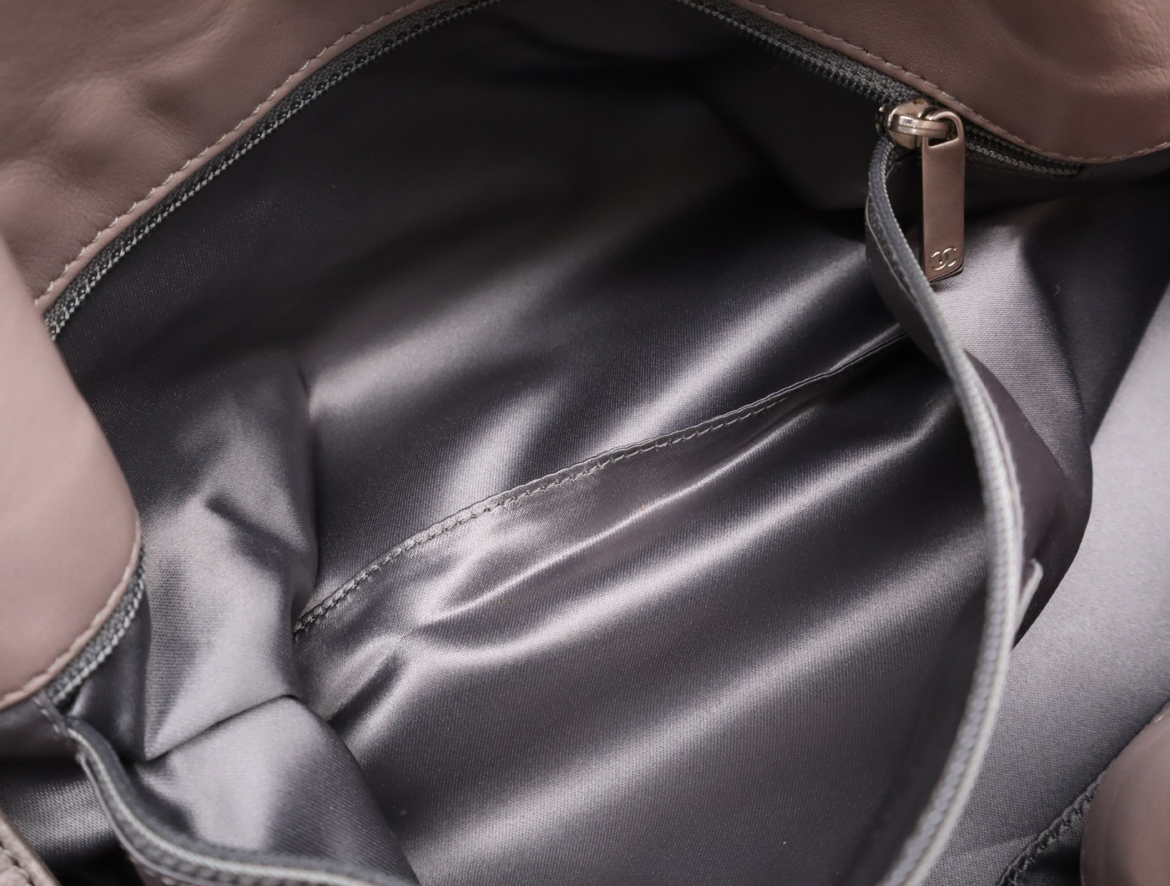 Leather Tote Bag, Pink Beige, Silver Hardware, with Seal and Card, 12242155 Tote Bag — view 15