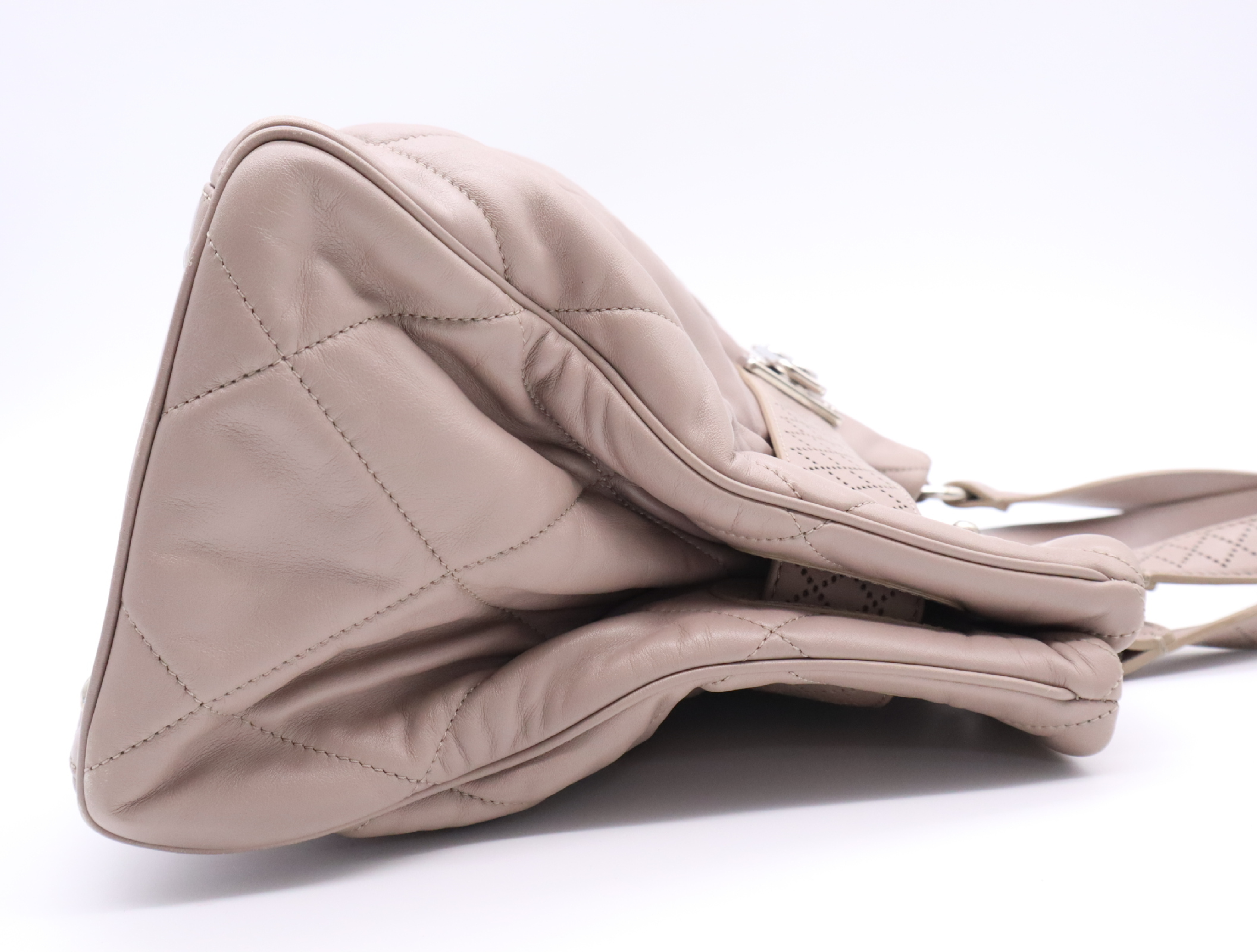 Leather Tote Bag, Pink Beige, Silver Hardware, with Seal and Card, 12242155 Tote Bag — view 5