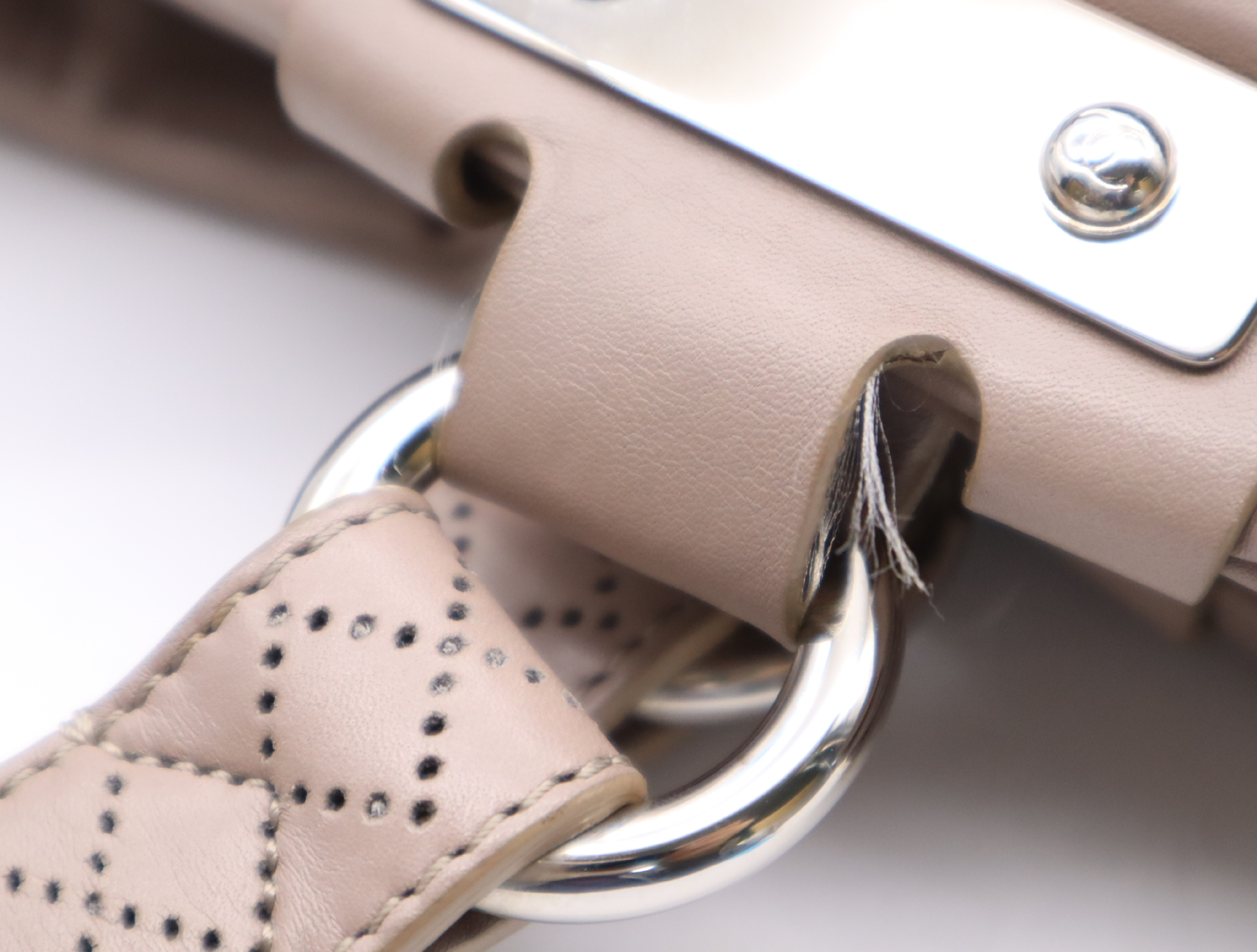 Leather Tote Bag, Pink Beige, Silver Hardware, with Seal and Card, 12242155 Tote Bag — view 10