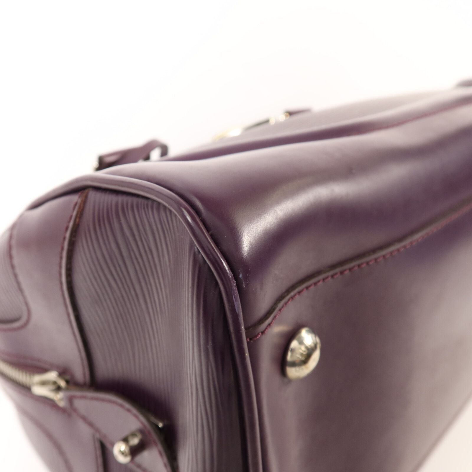 Epi Bowling Montaigne Gm Ginpaku Handmade Bag Purple Handbag M 5931k — view 11